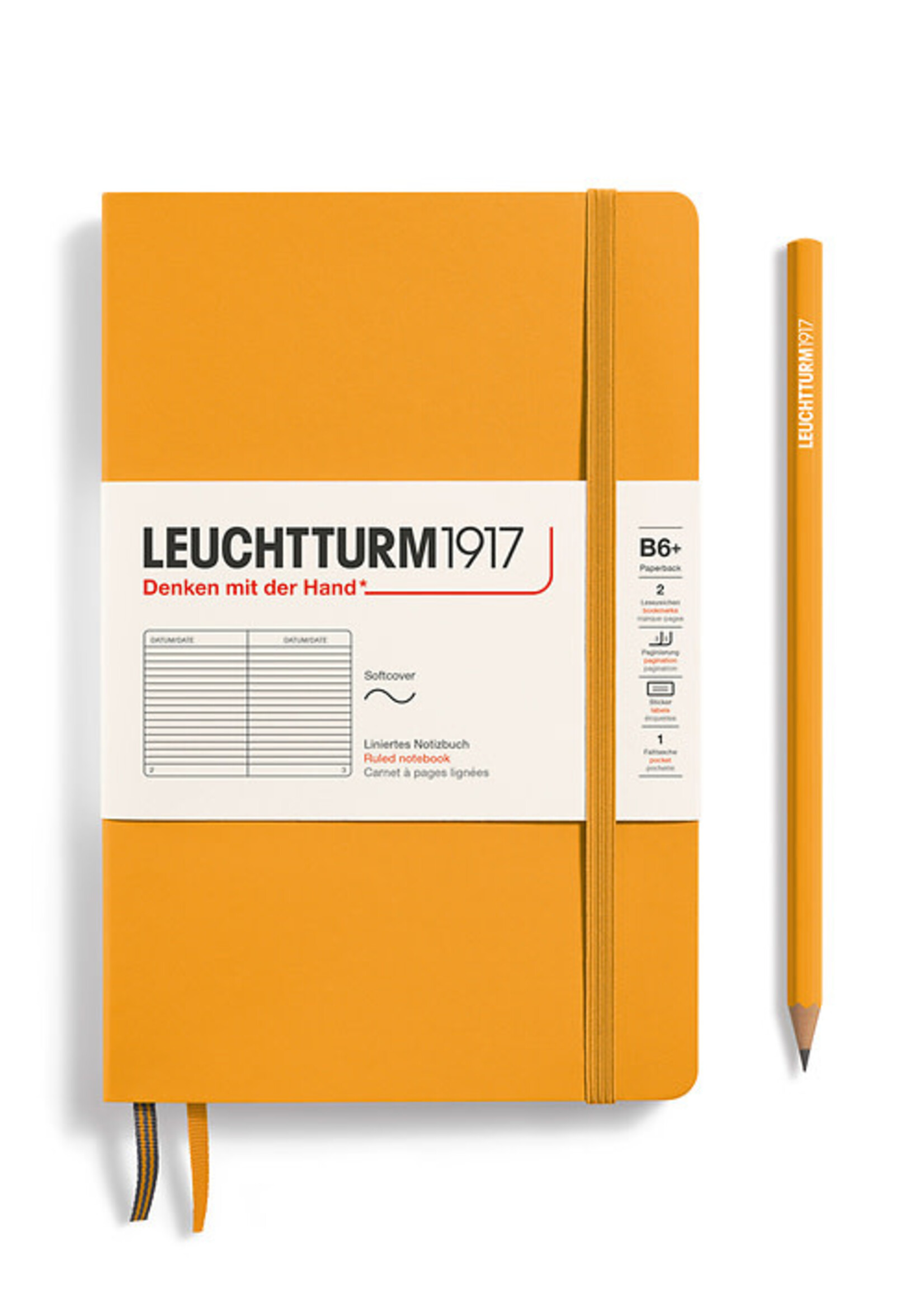 Leuchtturm1917 Notitieboek Paperback B6+ Soft Cover Rising Sun Gelijnd