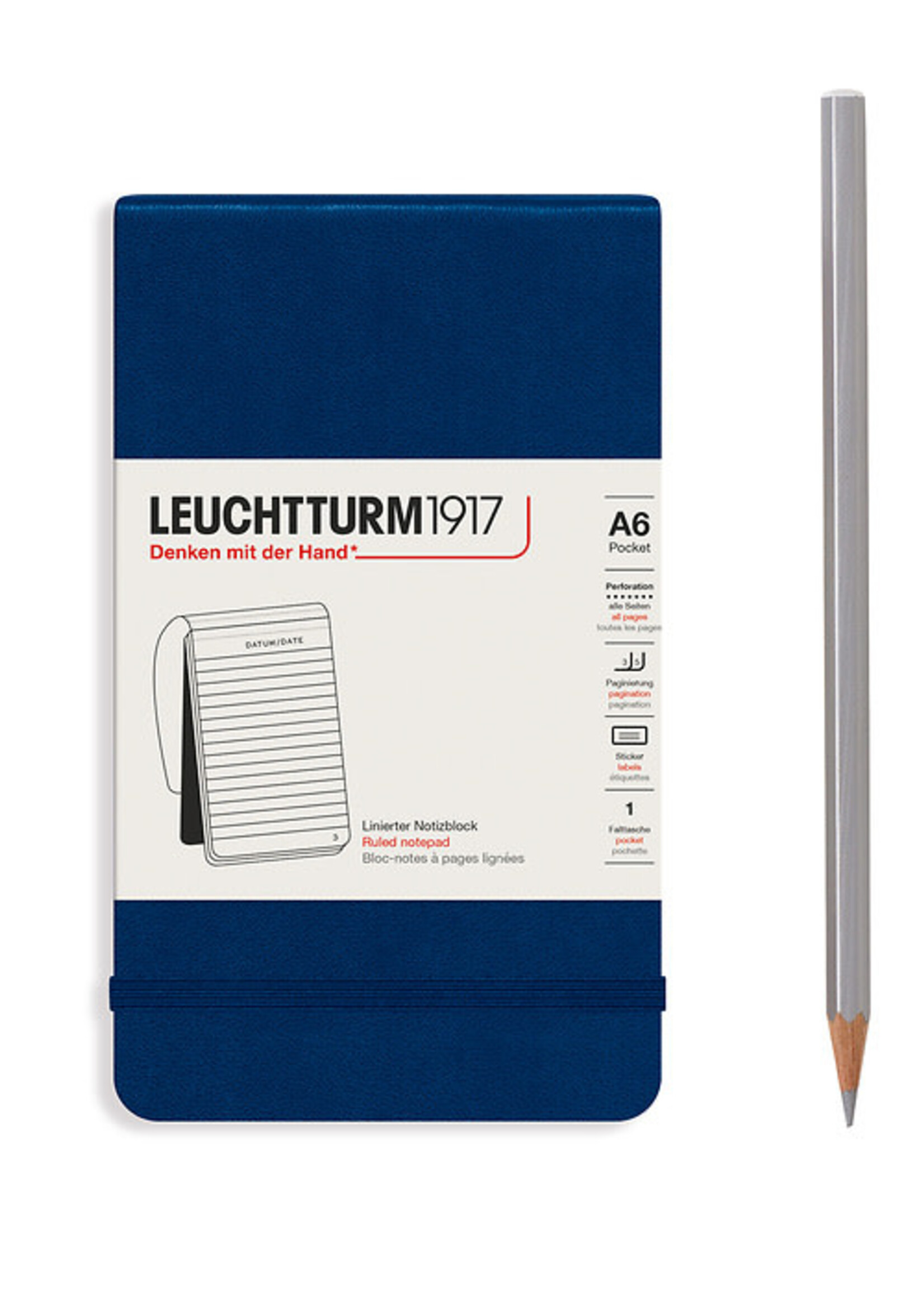 Leuchtturm1917 Notepad Gelijnd Navy