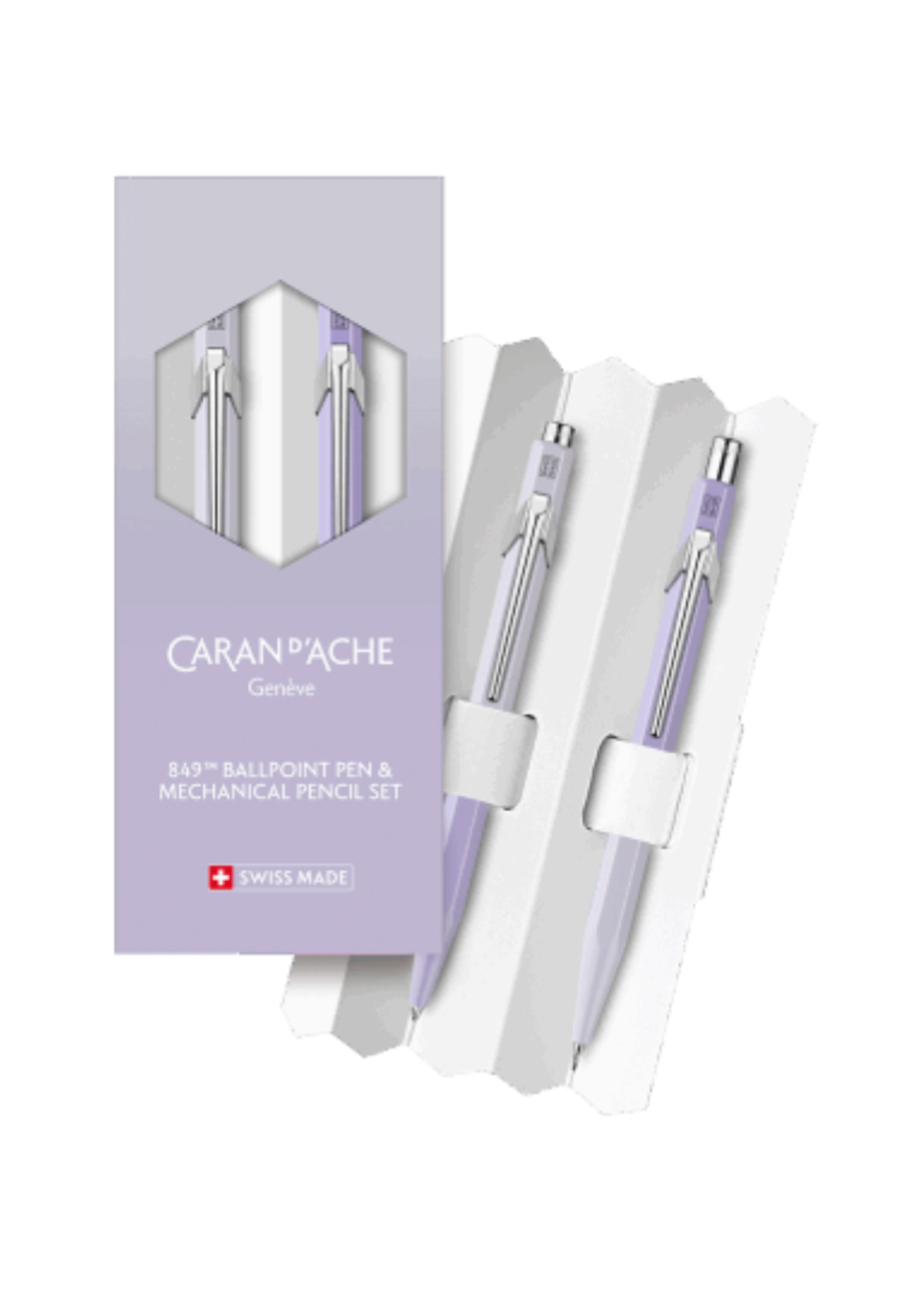 Caran d'Ache 849 & 844 Blooming Lavender Set Balpen & Vulpotlood (0.5)