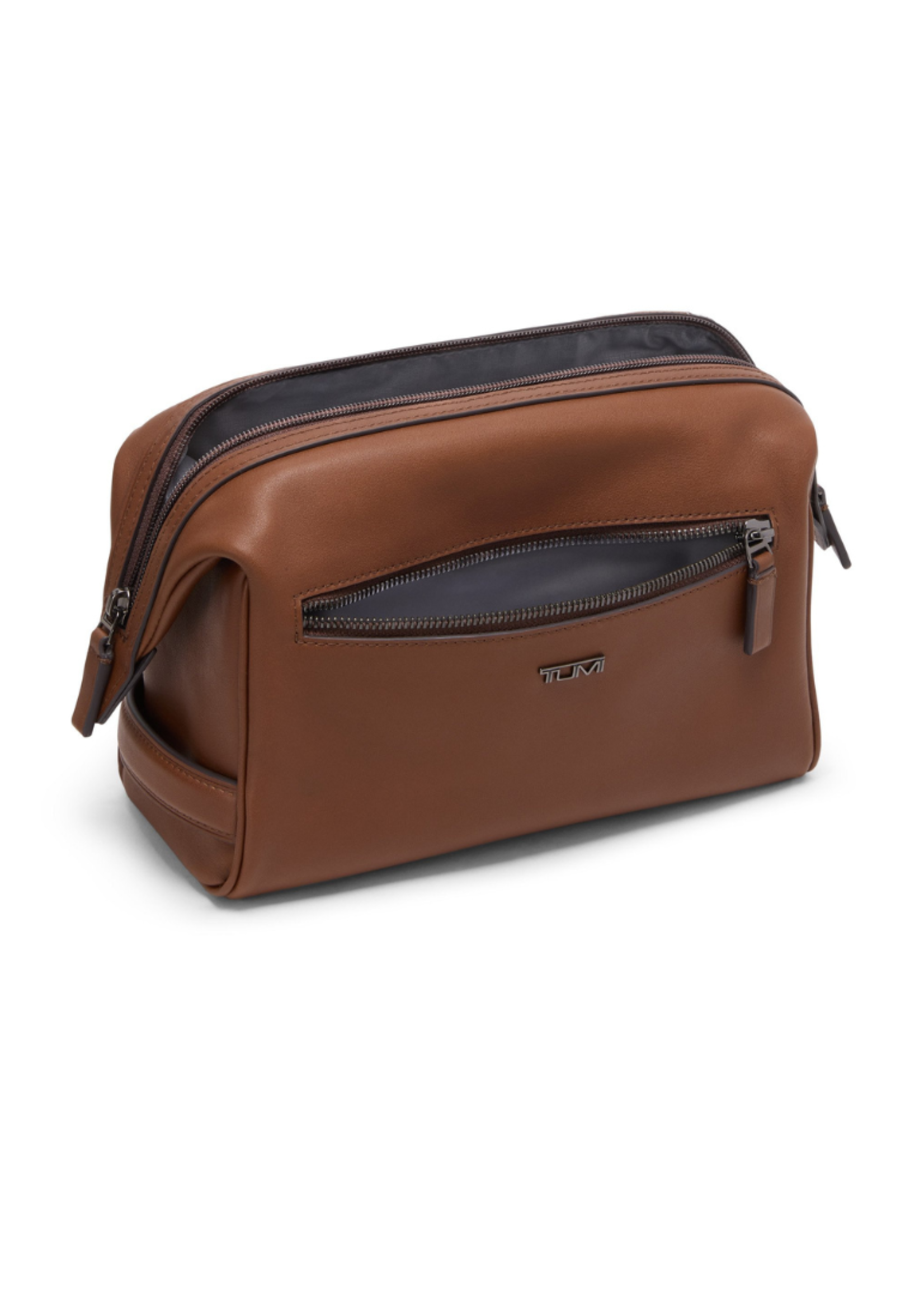 TUMI Toilettas met Frame Cognac