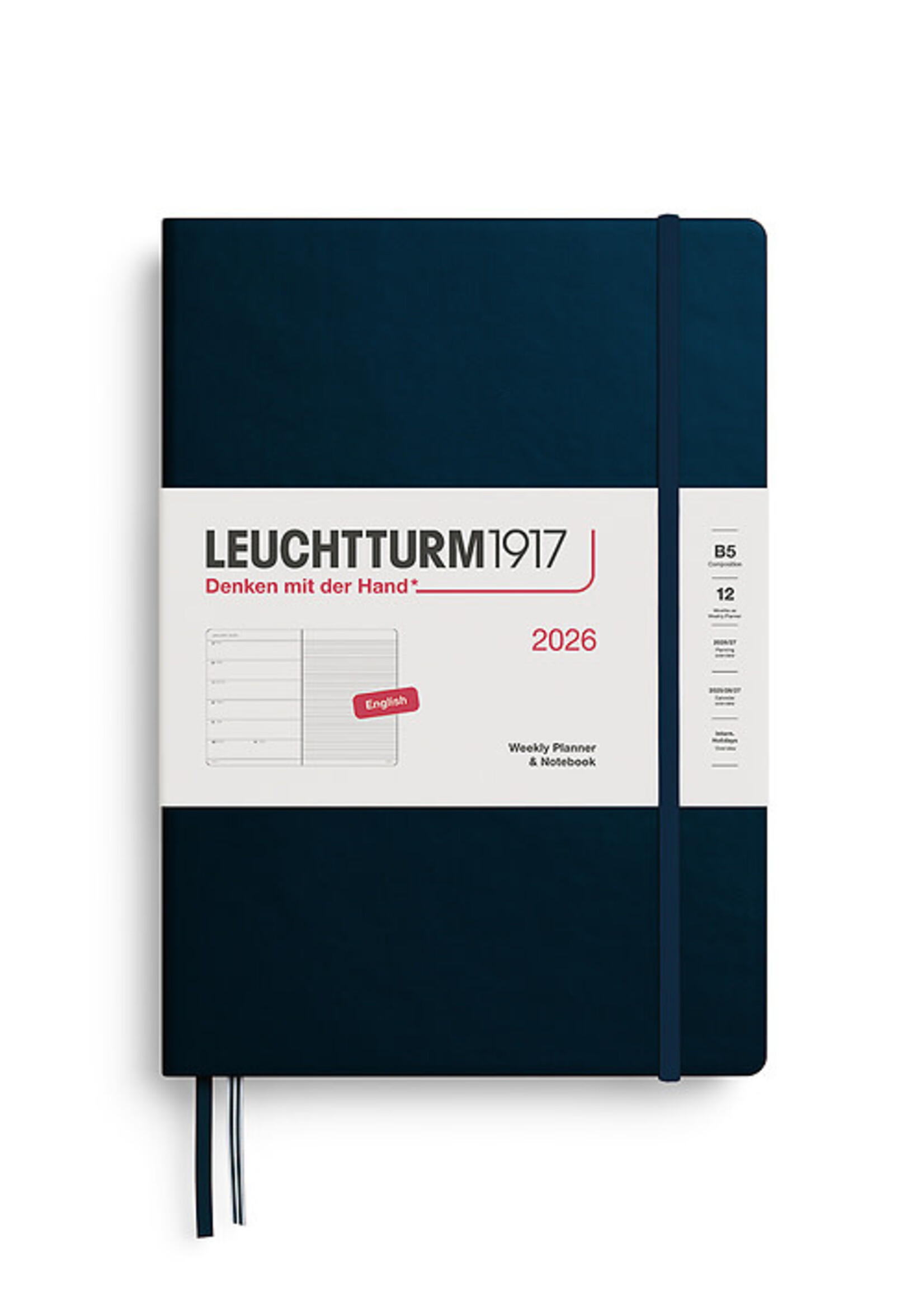 Leuchtturm1917 Agenda 2026 Composition Hard Cover Weekly/Note Deep Sea