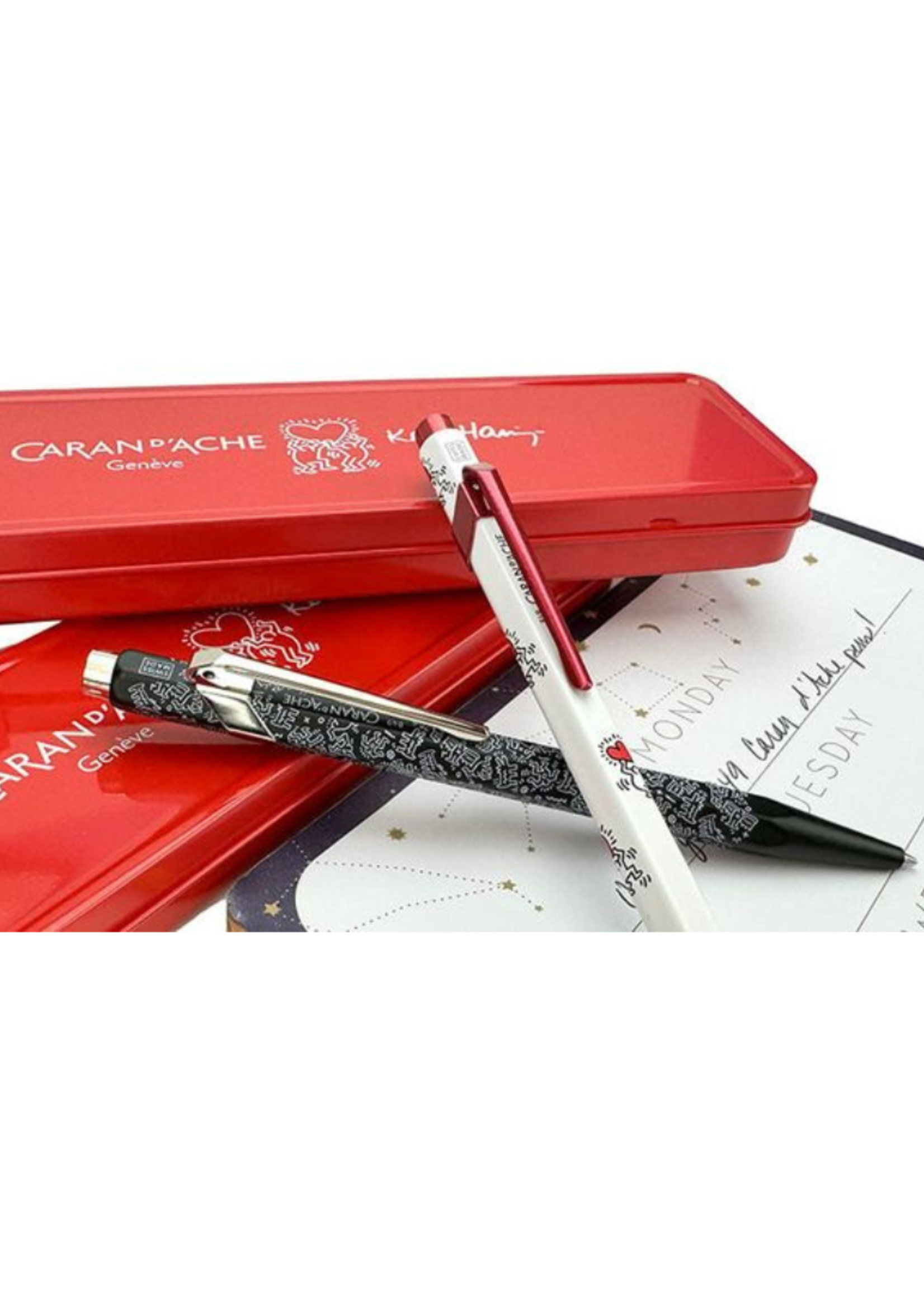 Caran d'Ache 849 + Keith Haring LE Wit Balpen