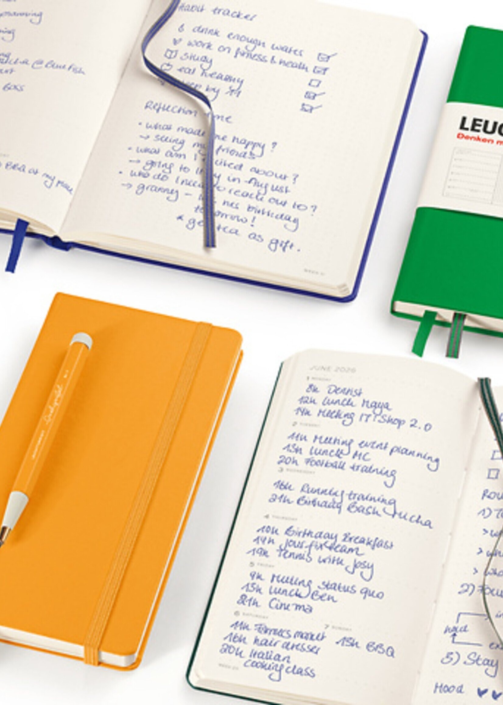 Leuchtturm1917 Agenda 2026 Medium Hard Cover Weekly/Note Black