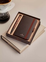 Sheaffer 100 Coffee Edition Giftset - Matt Brown Balpen met Notebook