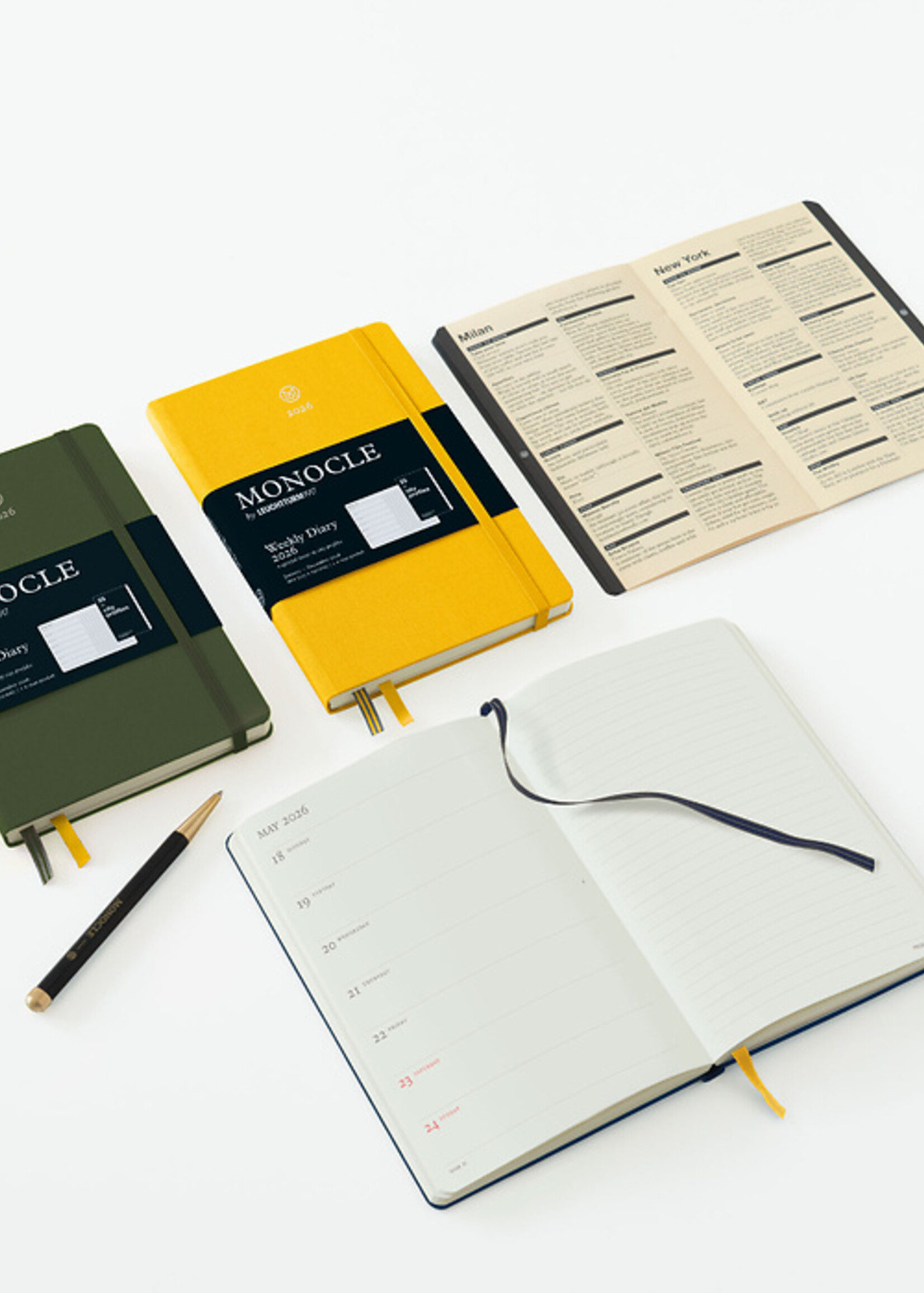 Monocle by Leuchtturm1917 Linnen Agenda 2026 Weekly/ Note Navy
