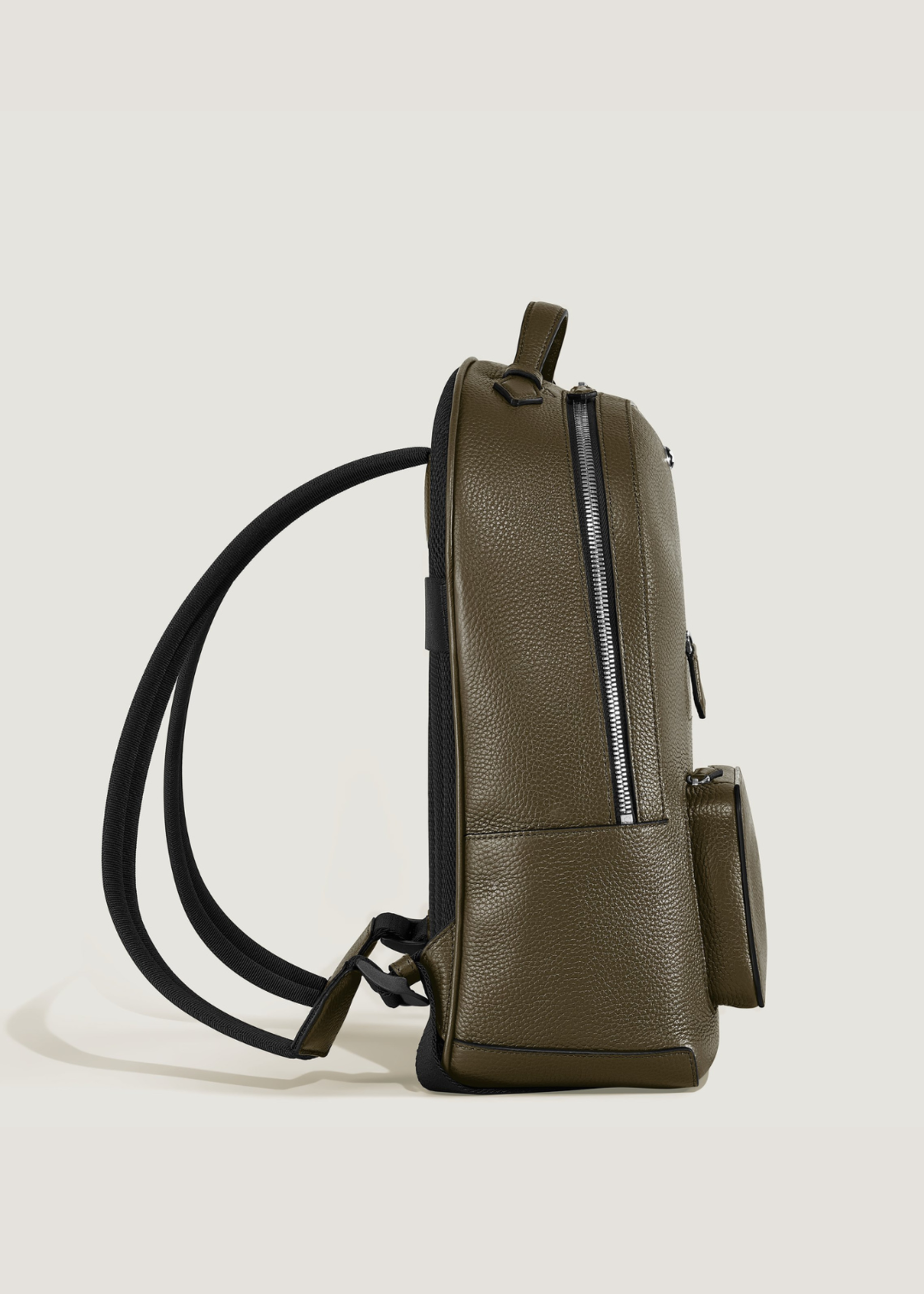 Montblanc Rugzak Soft Grain Medium 14" 3 compartimenten Khaki