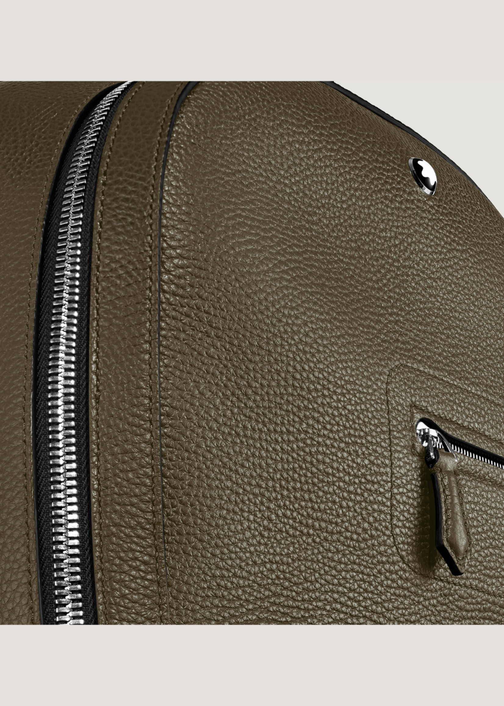Montblanc Rugzak Soft Grain Medium 14" 3 compartimenten Khaki