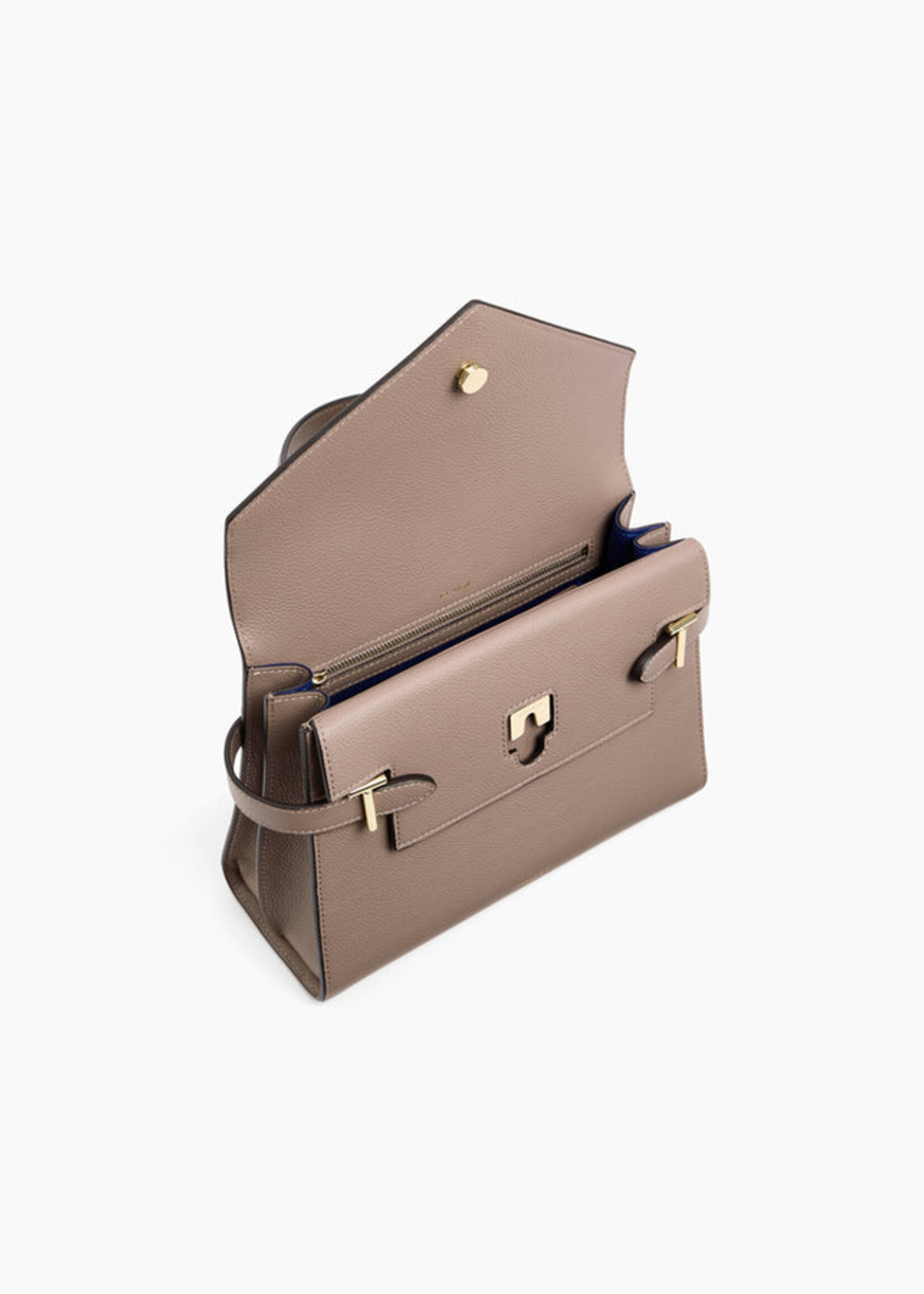 Le Tanneur Grote Handtas Emilie met dubbele flap Mauve