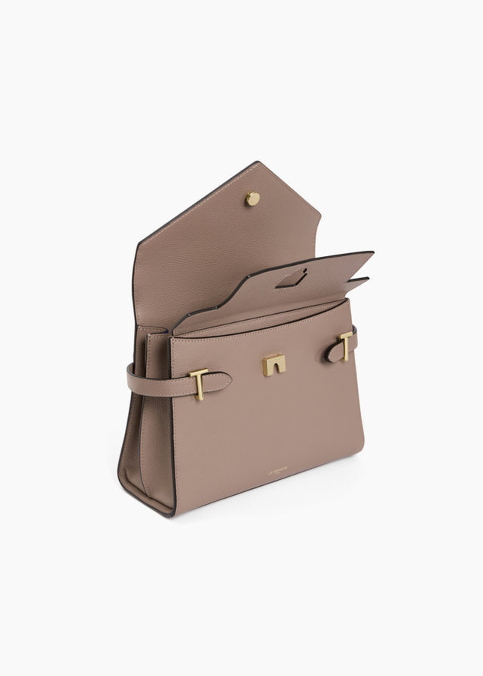 Le Tanneur Grote Handtas Emilie met dubbele flap Mauve