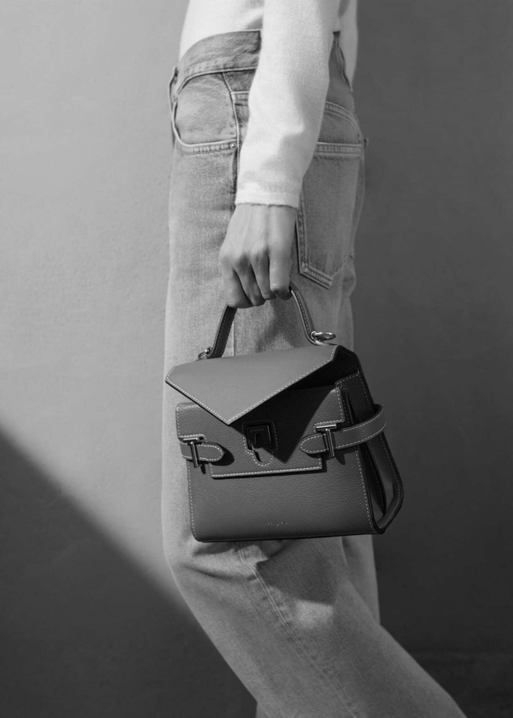 Le Tanneur Kleine Handtas Emilie met dubbele flap Mauve