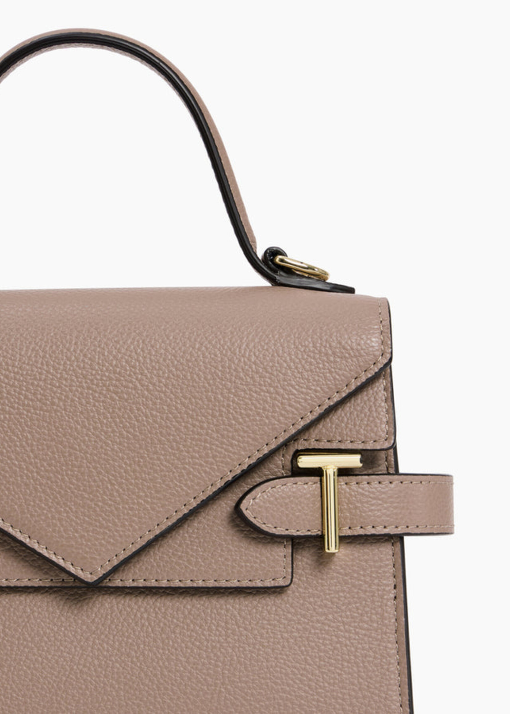 Le Tanneur Kleine Handtas Emilie met dubbele flap Mauve