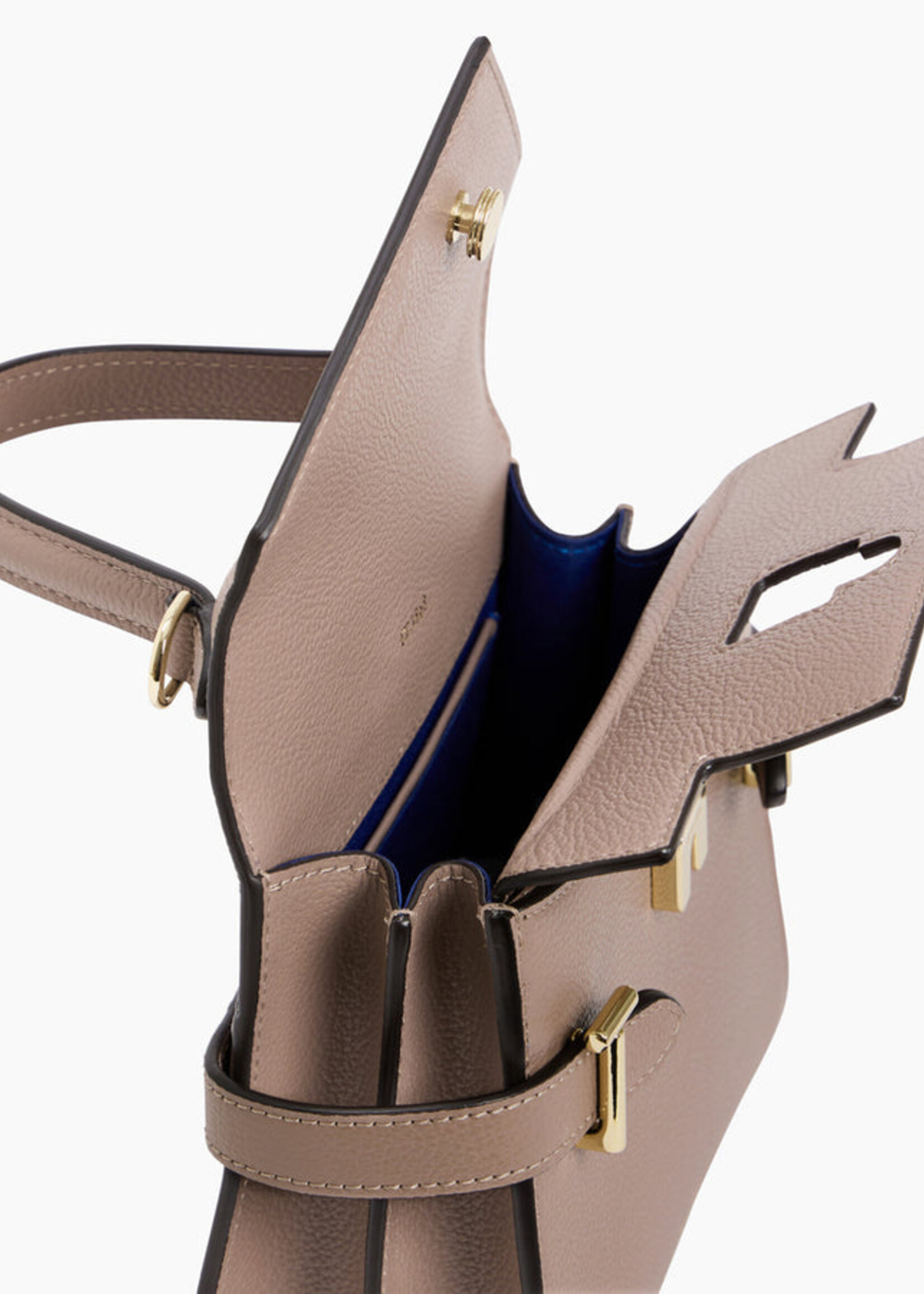 Le Tanneur Kleine Handtas Emilie met dubbele flap Mauve