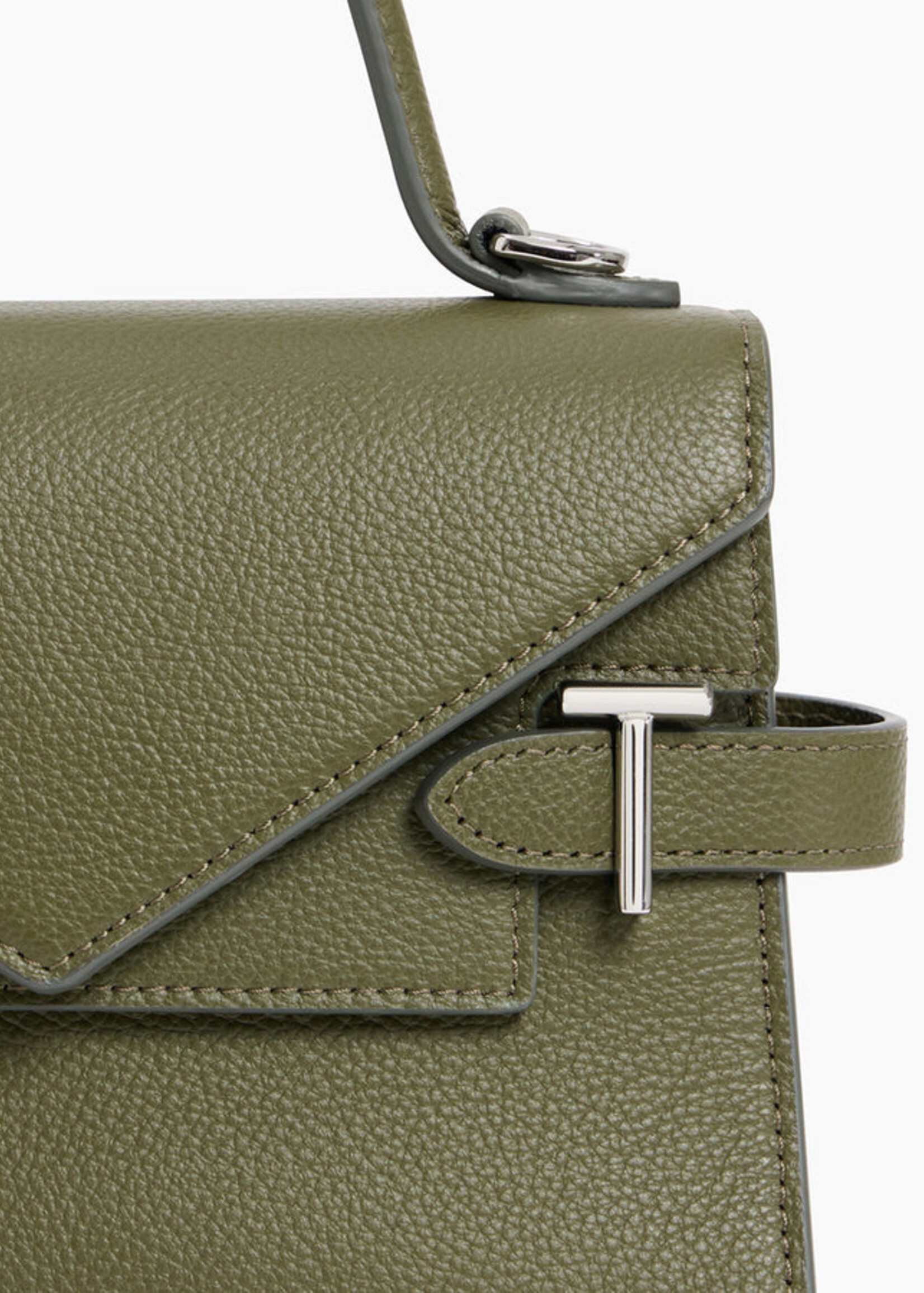 Le Tanneur Kleine Handtas Emilie met dubbele flap Olive Green
