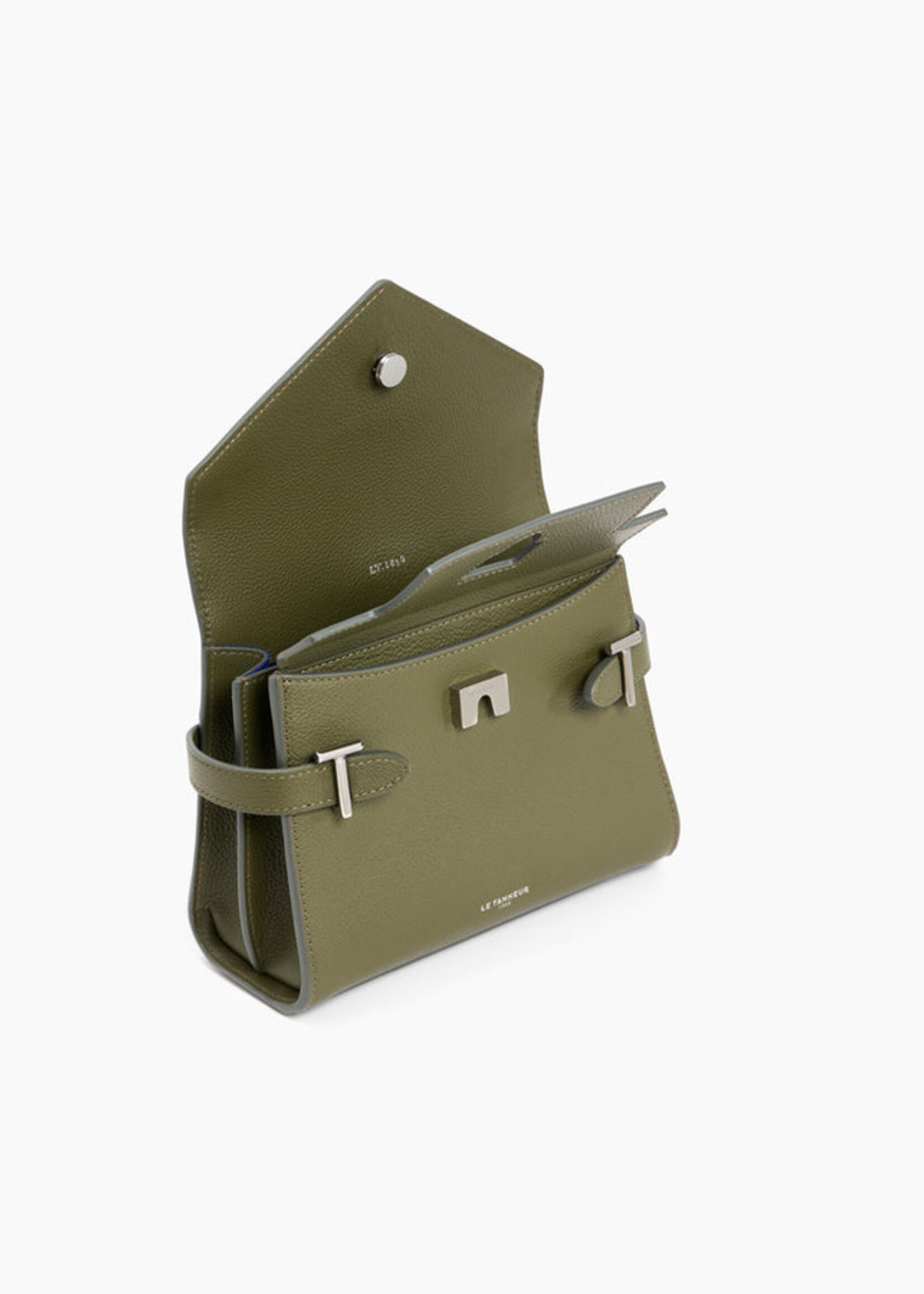 Le Tanneur Kleine Handtas Emilie met dubbele flap Olive Green