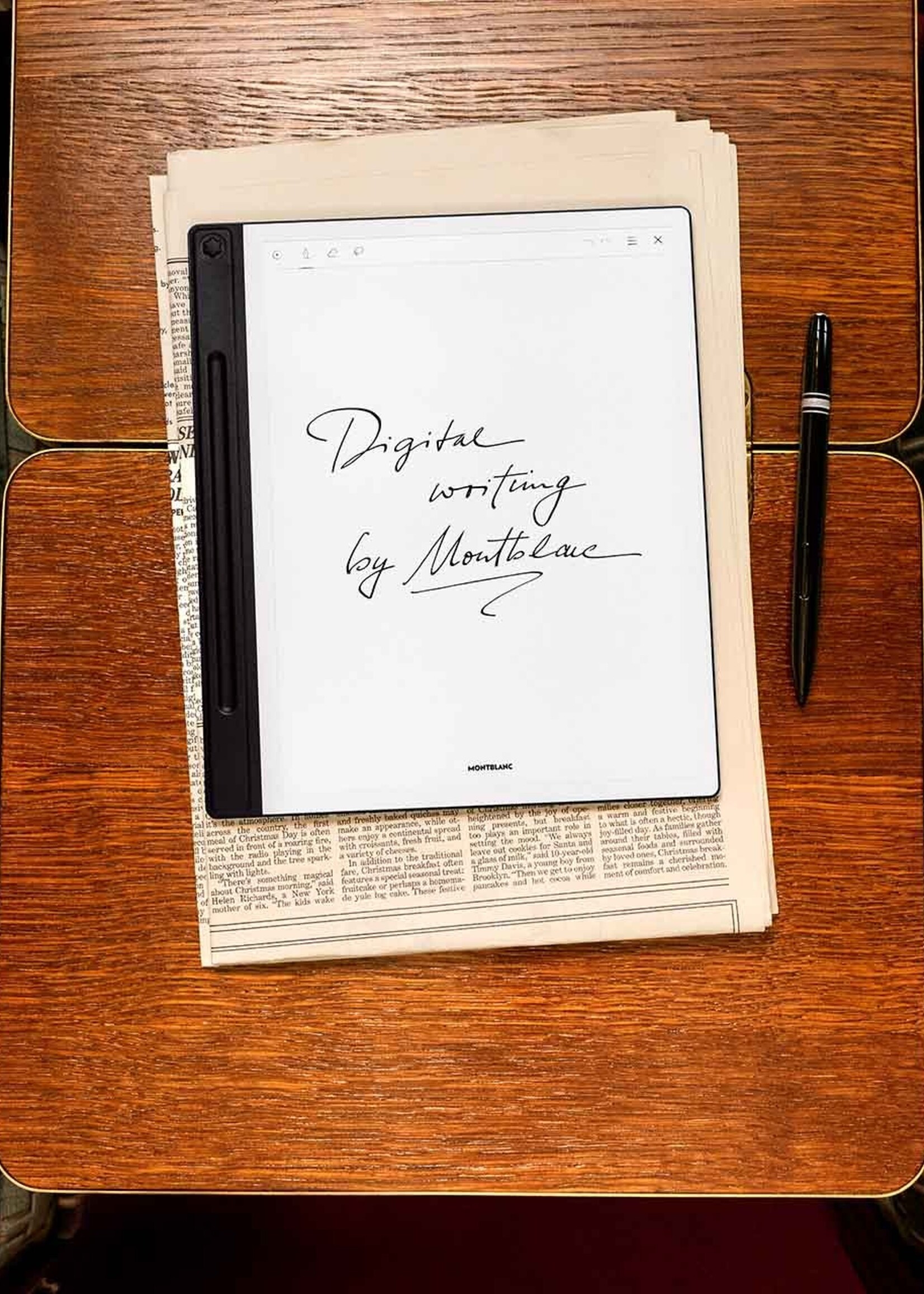 Montblanc Digital Paper Folio Cover, Ink Blue / Cool Grey