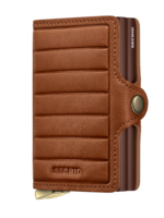 Secrid Twin Wallet Emboss Lines Cognac
