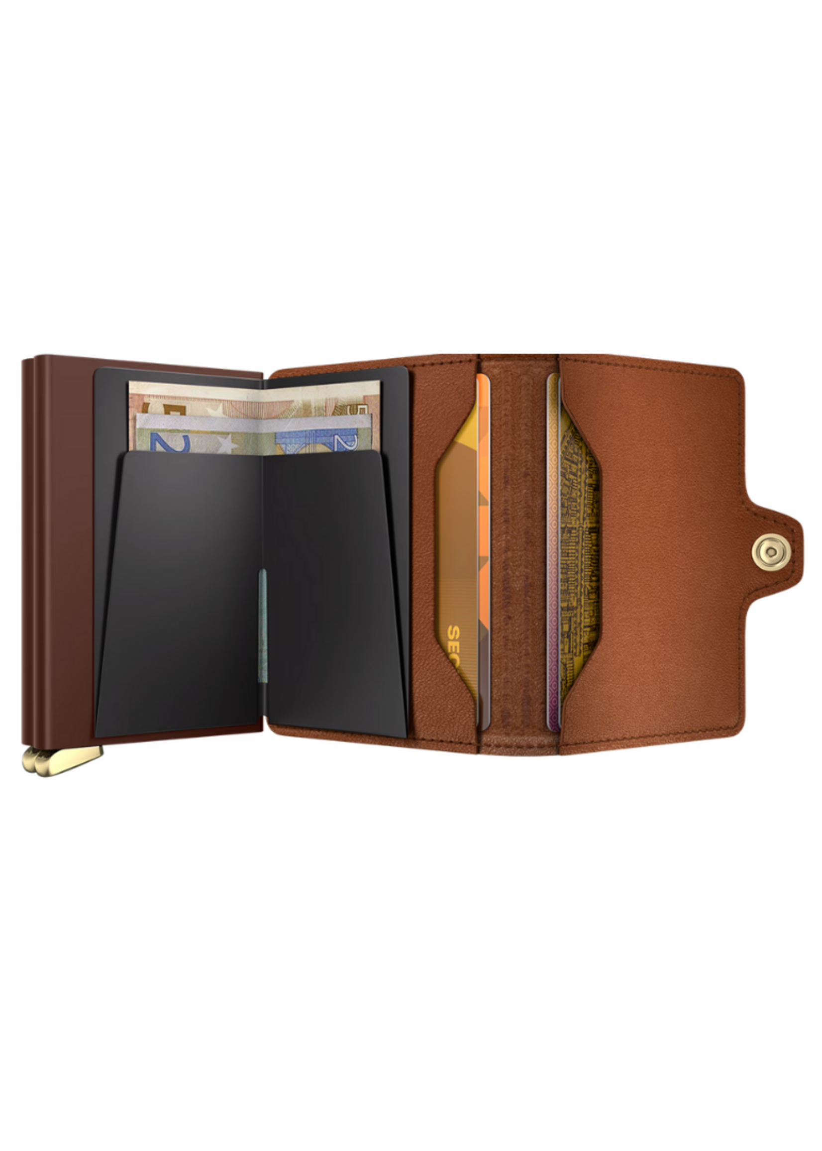 Secrid Premium Twin Wallet Emboss Lines Cognac