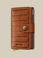 Secrid Mini Wallet Emboss Lines Cognac