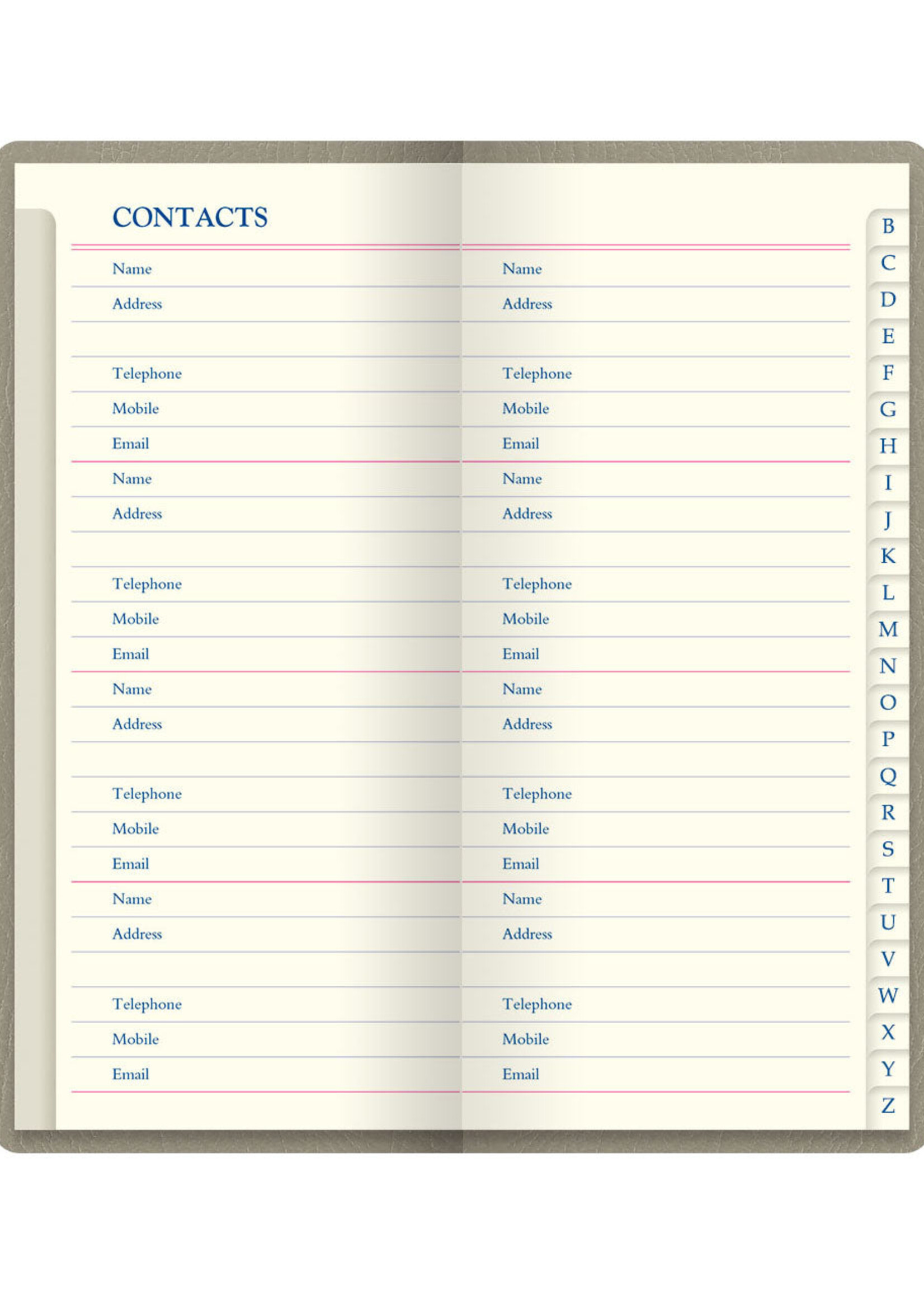 Letts of London Contact A-Z Origins Slim Stone