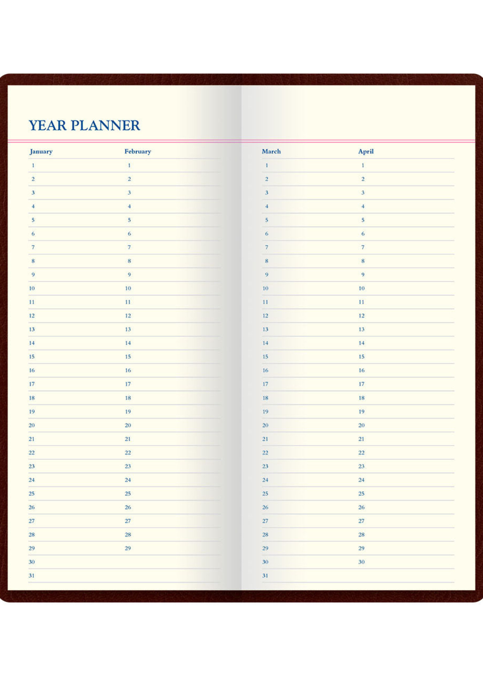 Letts of London Notebook Origins Slim Gelijnd Burgundy