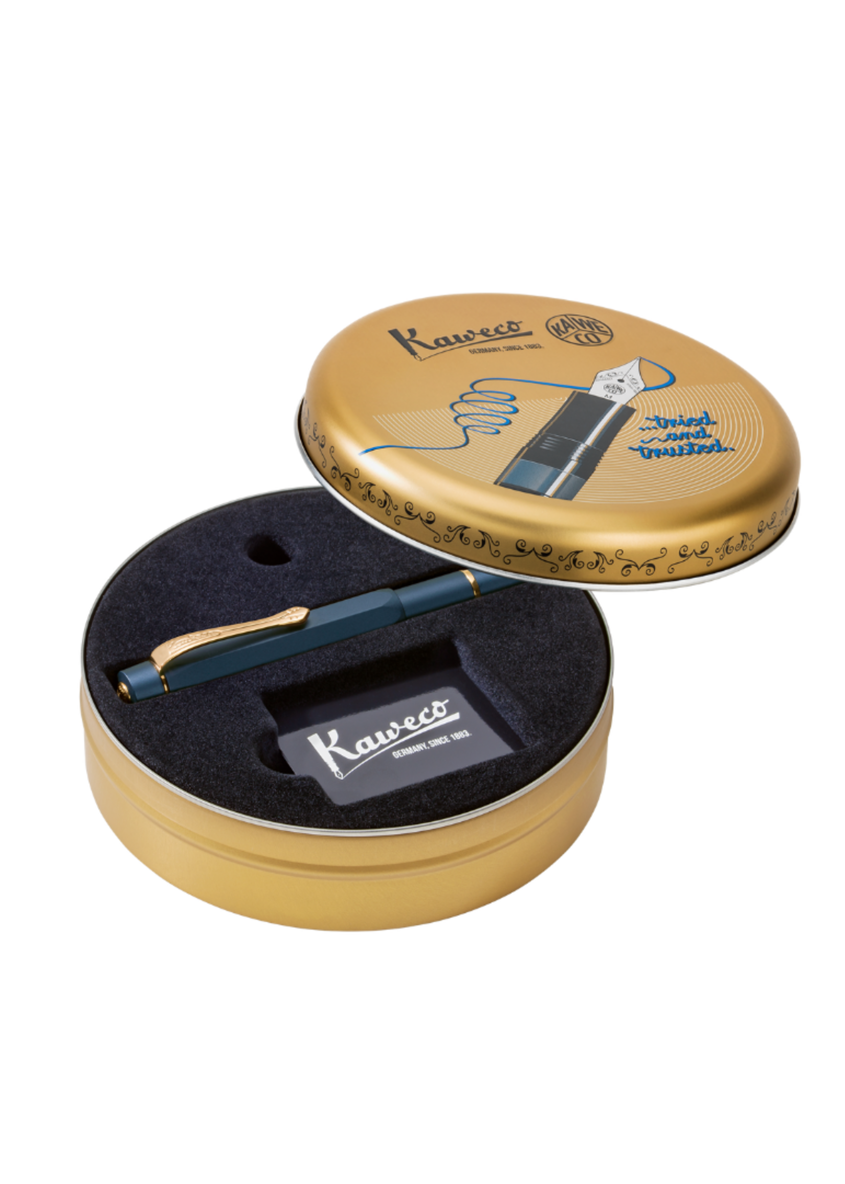 Kaweco Piston Al Sport Navy F-Fijn