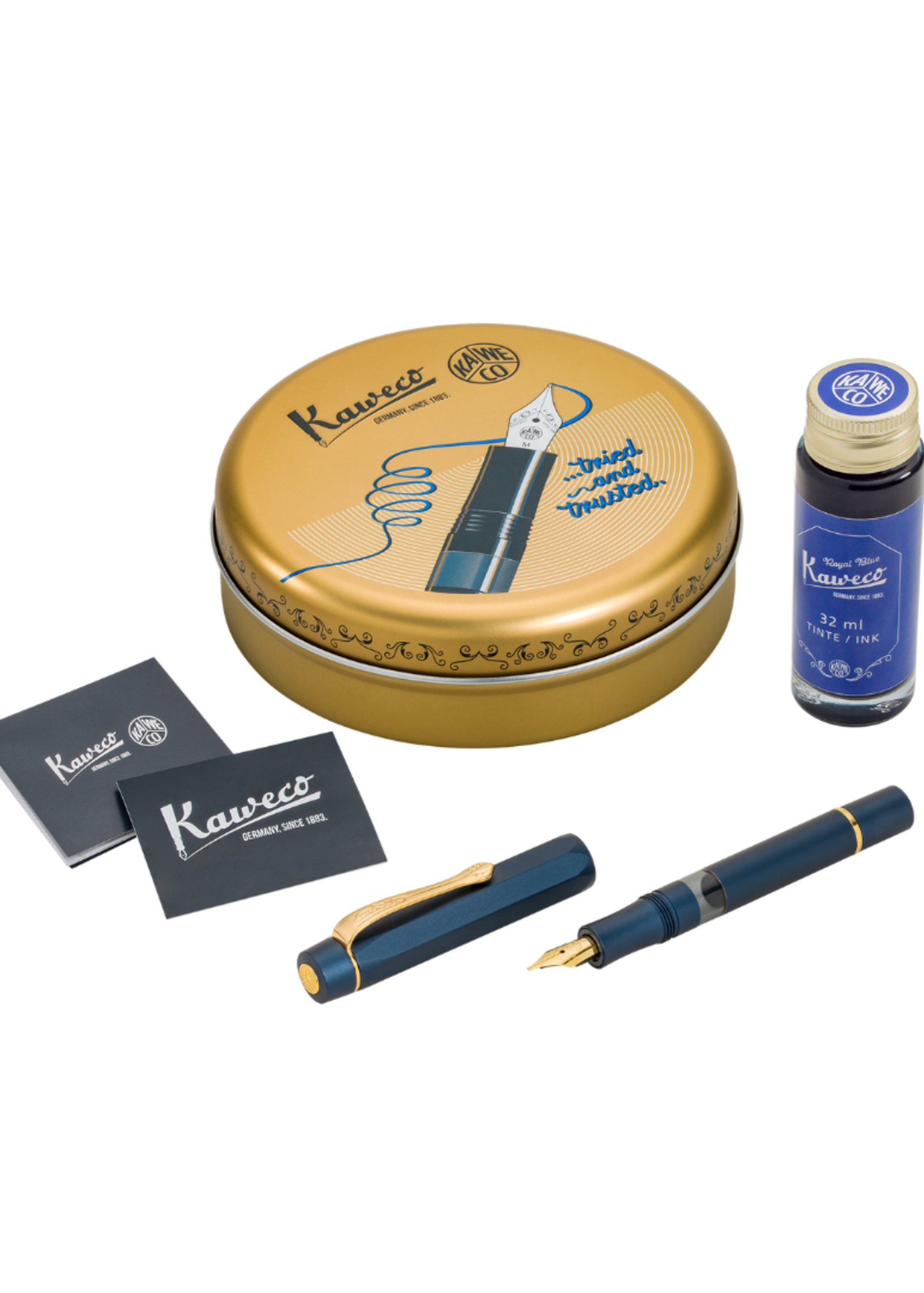 Kaweco Piston Al Sport Matt Navy M-Medium