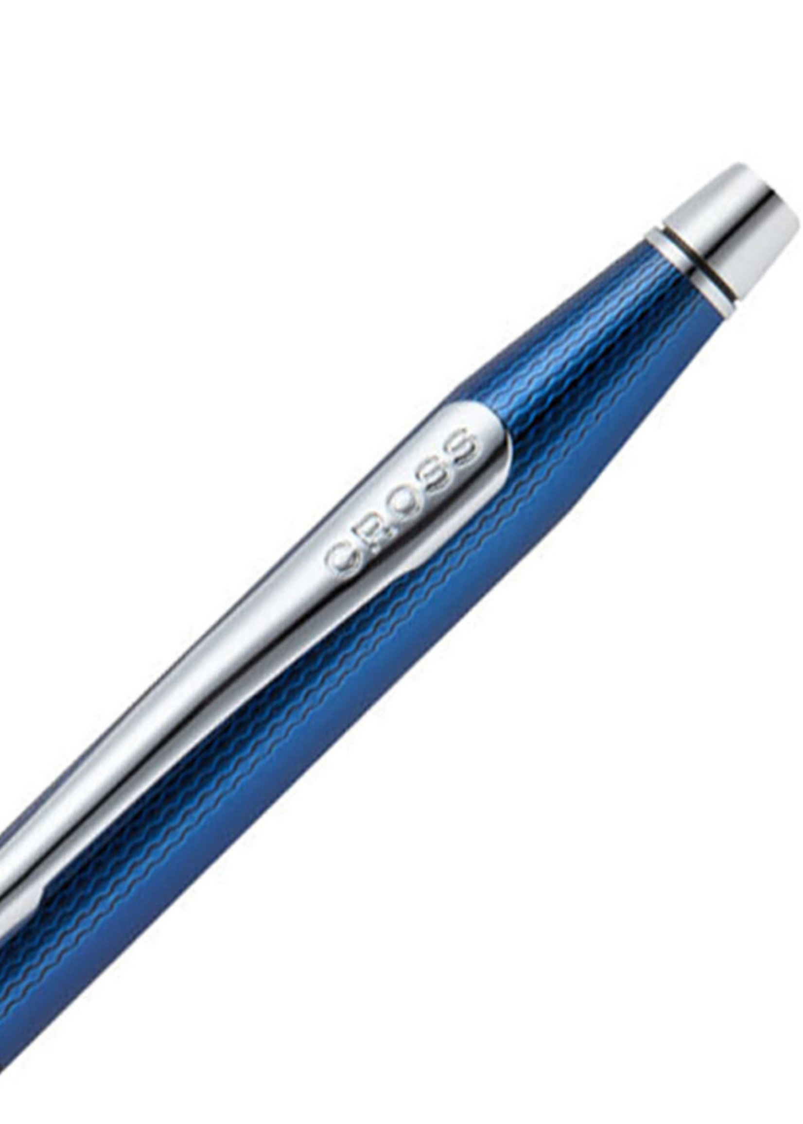 Cross Century Translucent Cobalt Blue Engraved Diamond Pattern Balpen