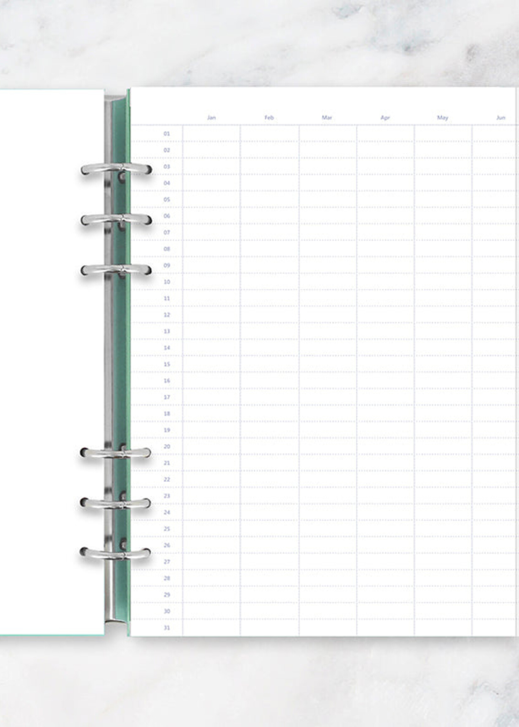 Filofax Organizer Vulling A5 Undated Yearplanner