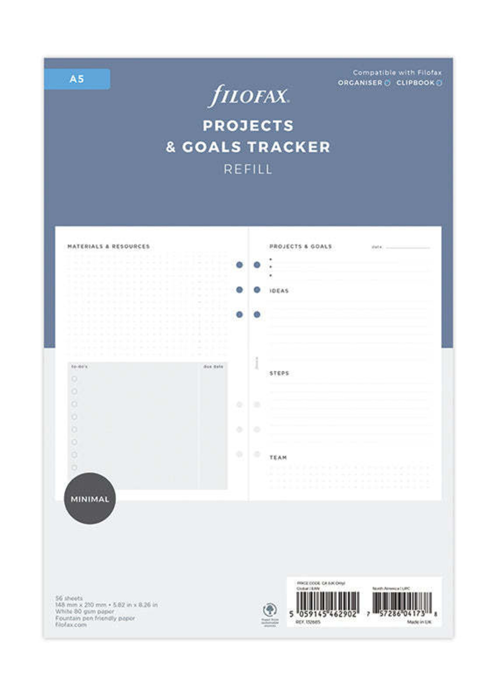 Filofax Organizer Vulling A5 Project Management Pack