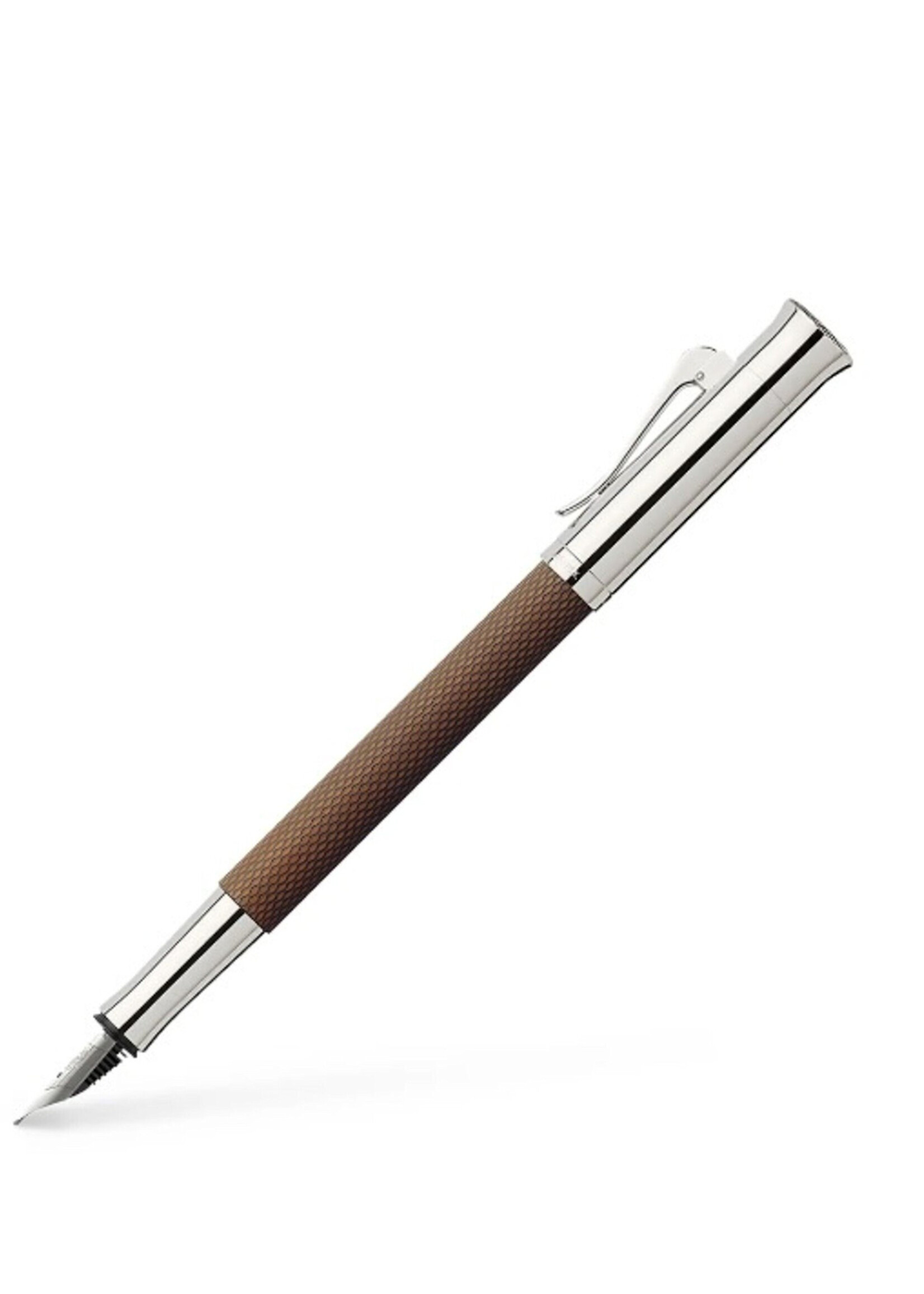 Graf von Faber-Castell Guilloche Cognac Vulpen Extra Fijn