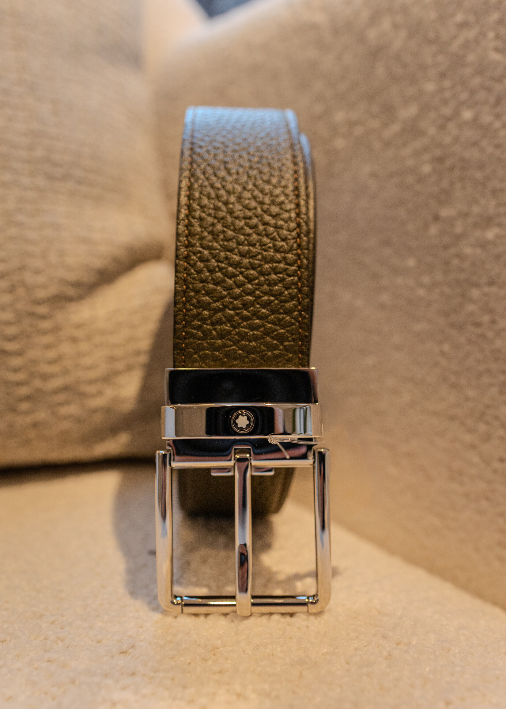 Montblanc Riem 35mm Omkeerbaar Grain Black/Khaki