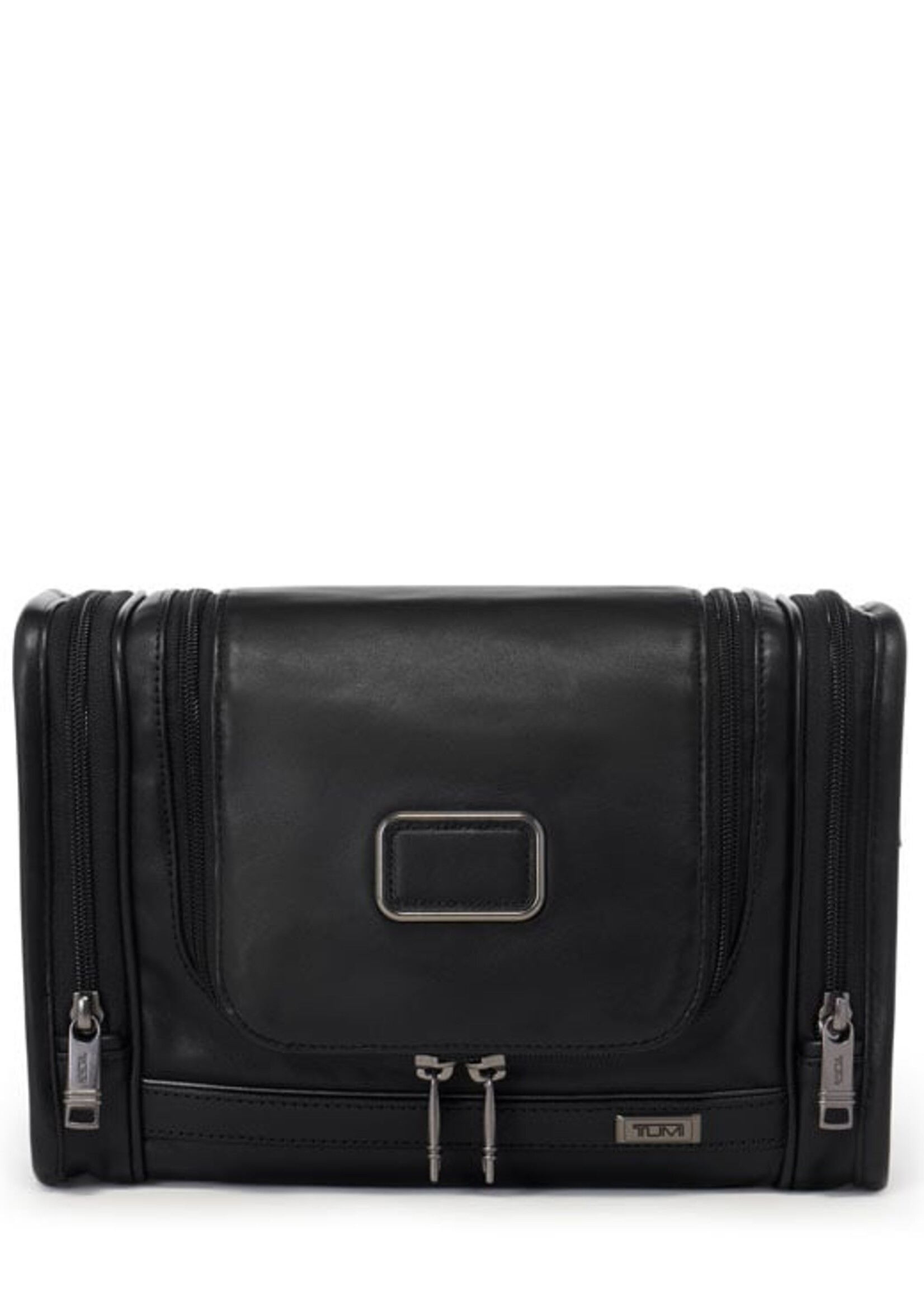 TUMI Alpha zwarte leren Toilettas