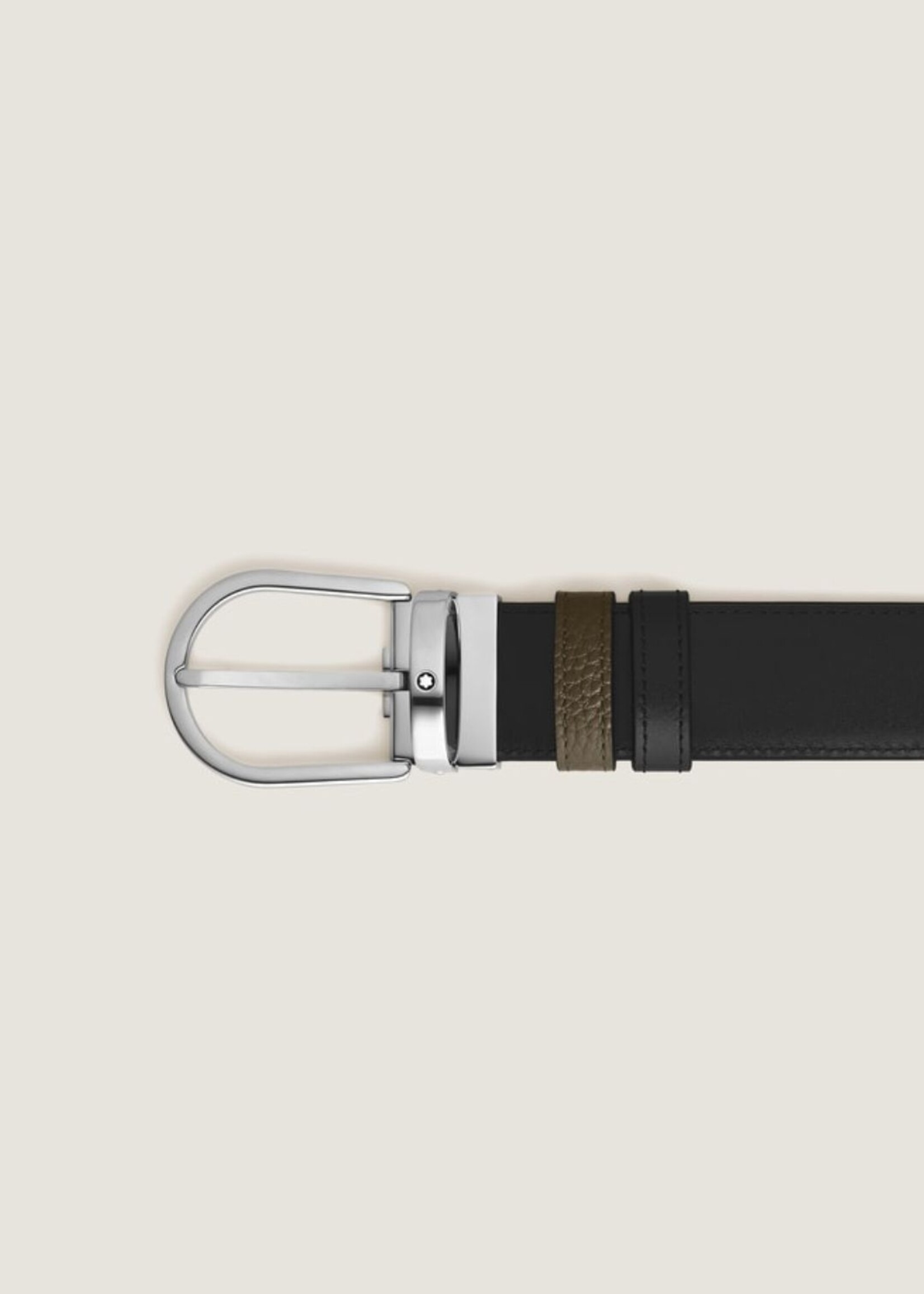 Montblanc Montblanc Riem 30mm Omkeerbaar Grain Khaki / Meisterstück Black