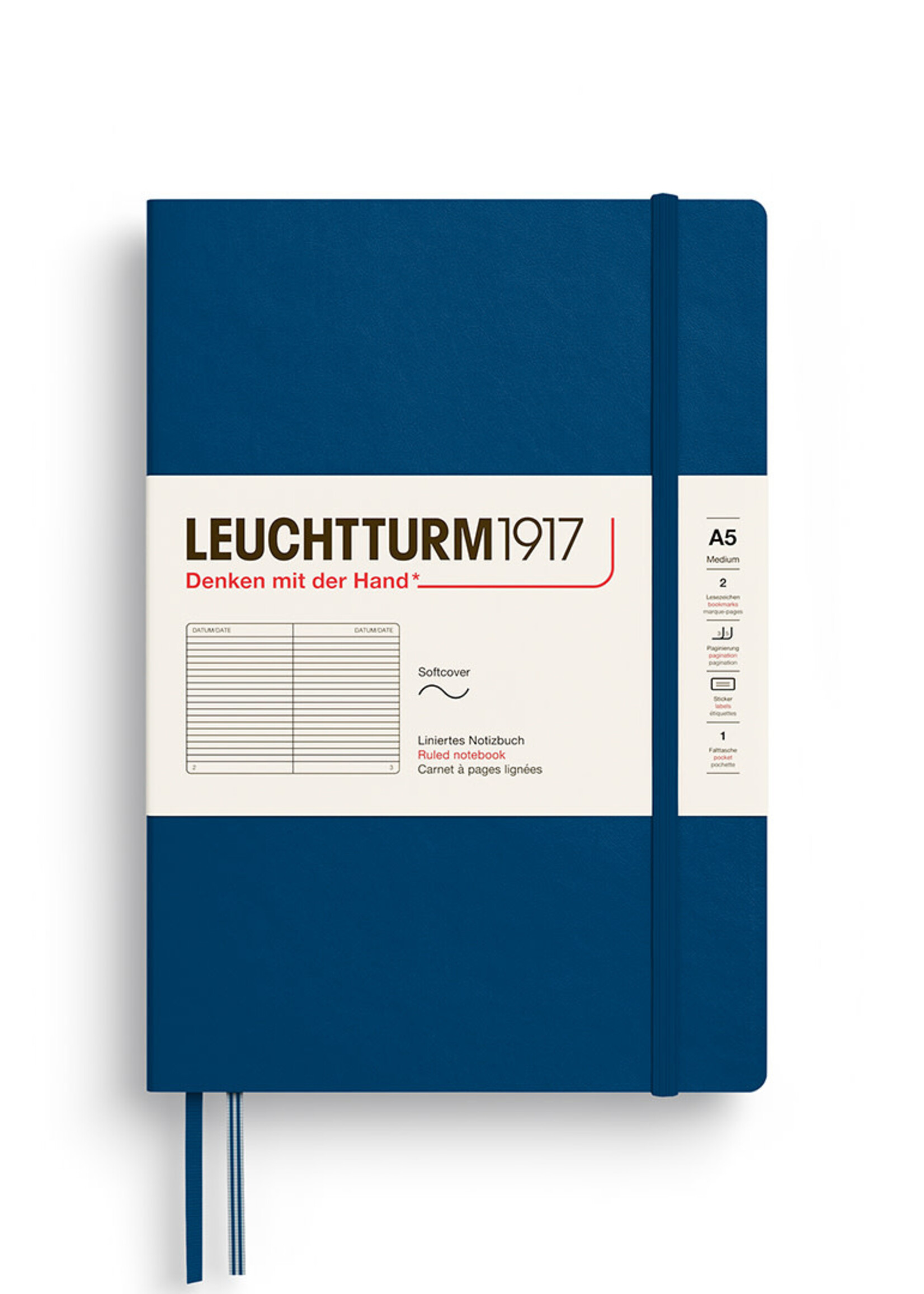 Leuchtturm1917 Notitieboek Medium A5 Soft Cover Indigo Gelijnd