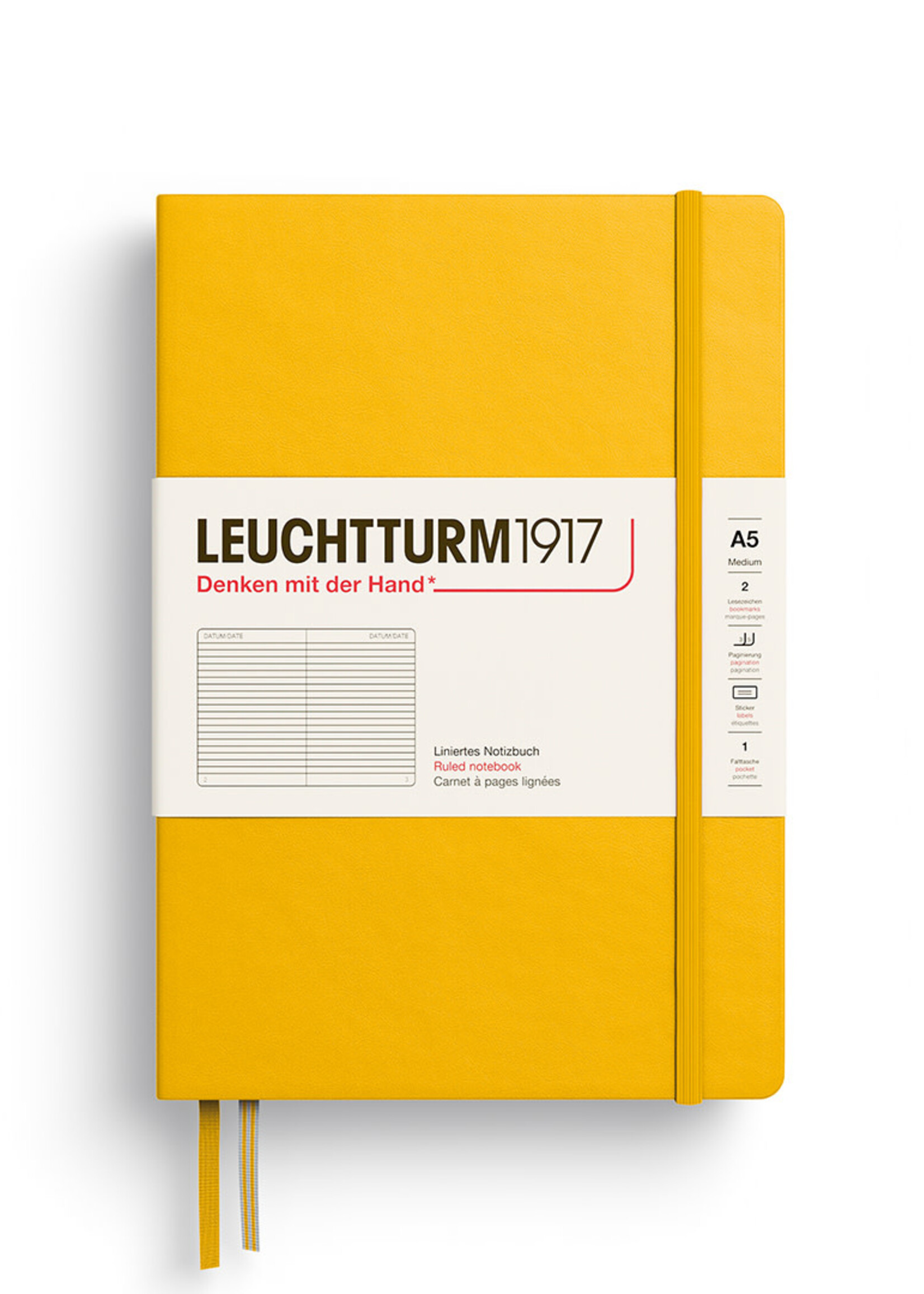 Leuchtturm1917 Notitieboek Medium A5 Hard Cover Sunflower Gelijnd