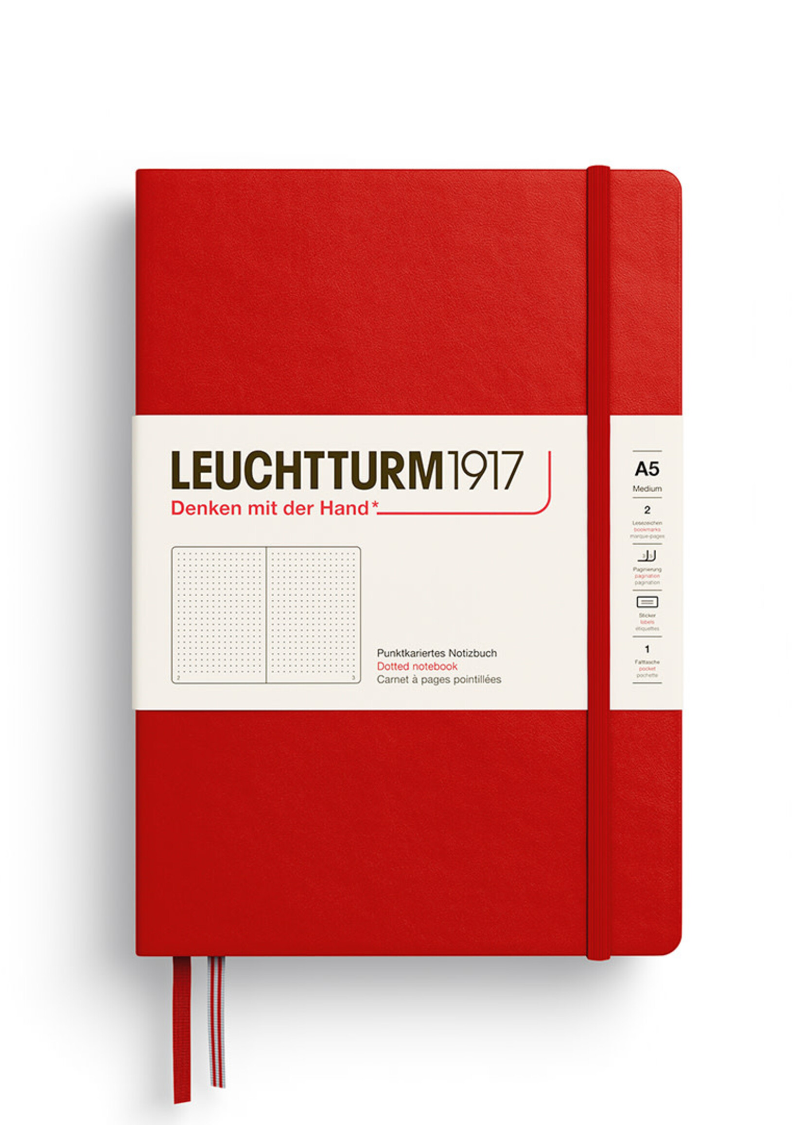 Leuchtturm1917 Notitieboek Medium A5 Hard Cover Cherry Dotted