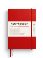 Leuchtturm1917 Notitieboek Medium A5 Hard Cover Cherry Gelijnd