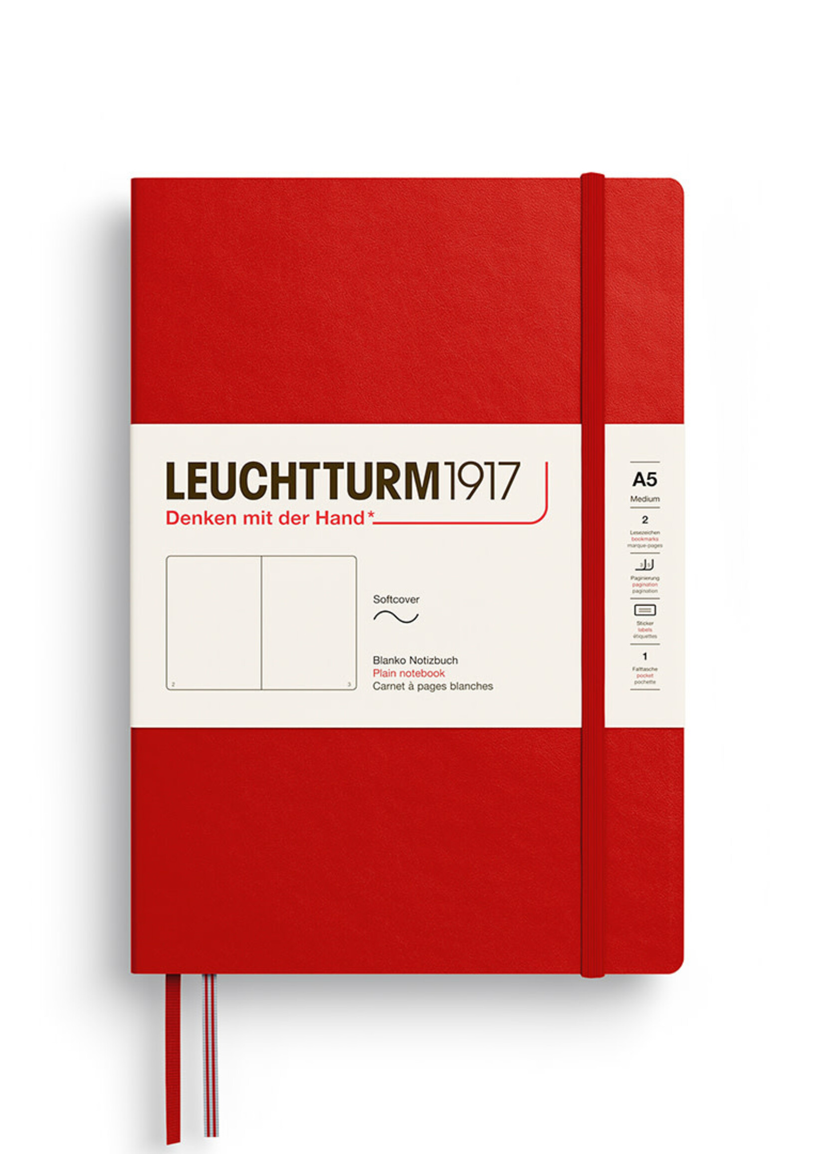 Leuchtturm1917 Notitieboek Medium A5 Soft Cover Cherry Blanco