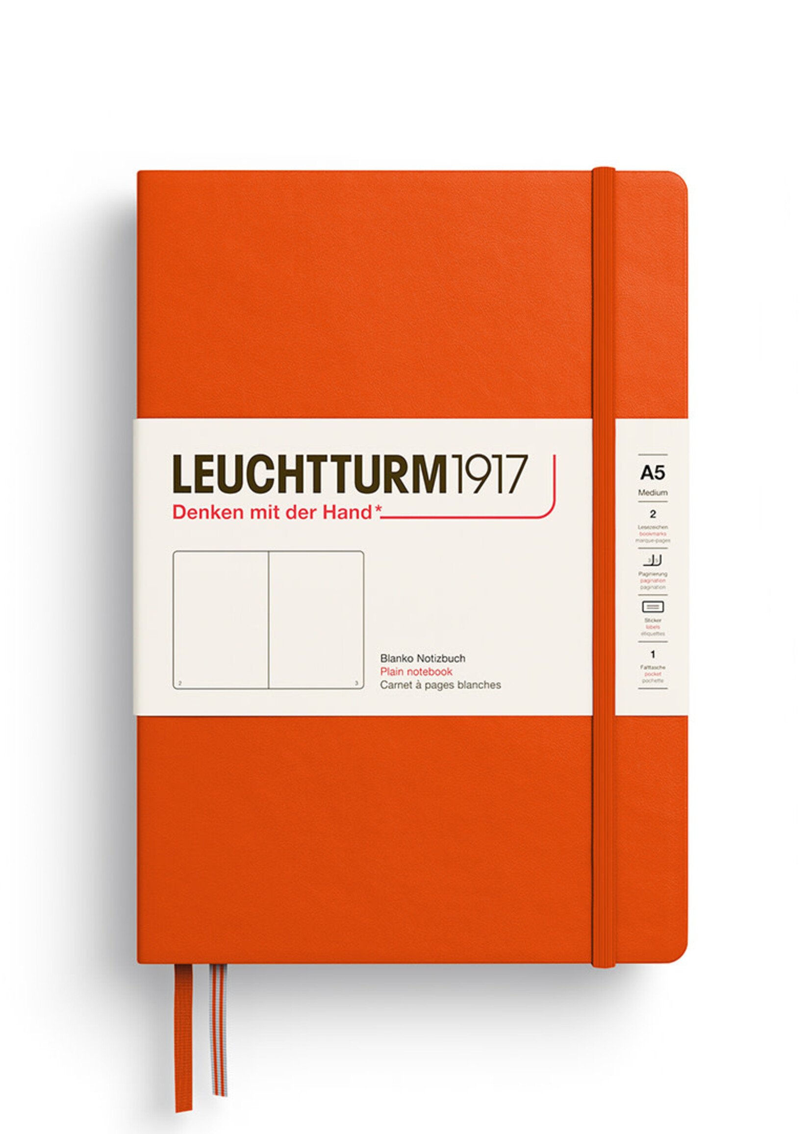 Leuchtturm1917 Notitieboek Medium A5 Hard Cover Pumpkin Blanco