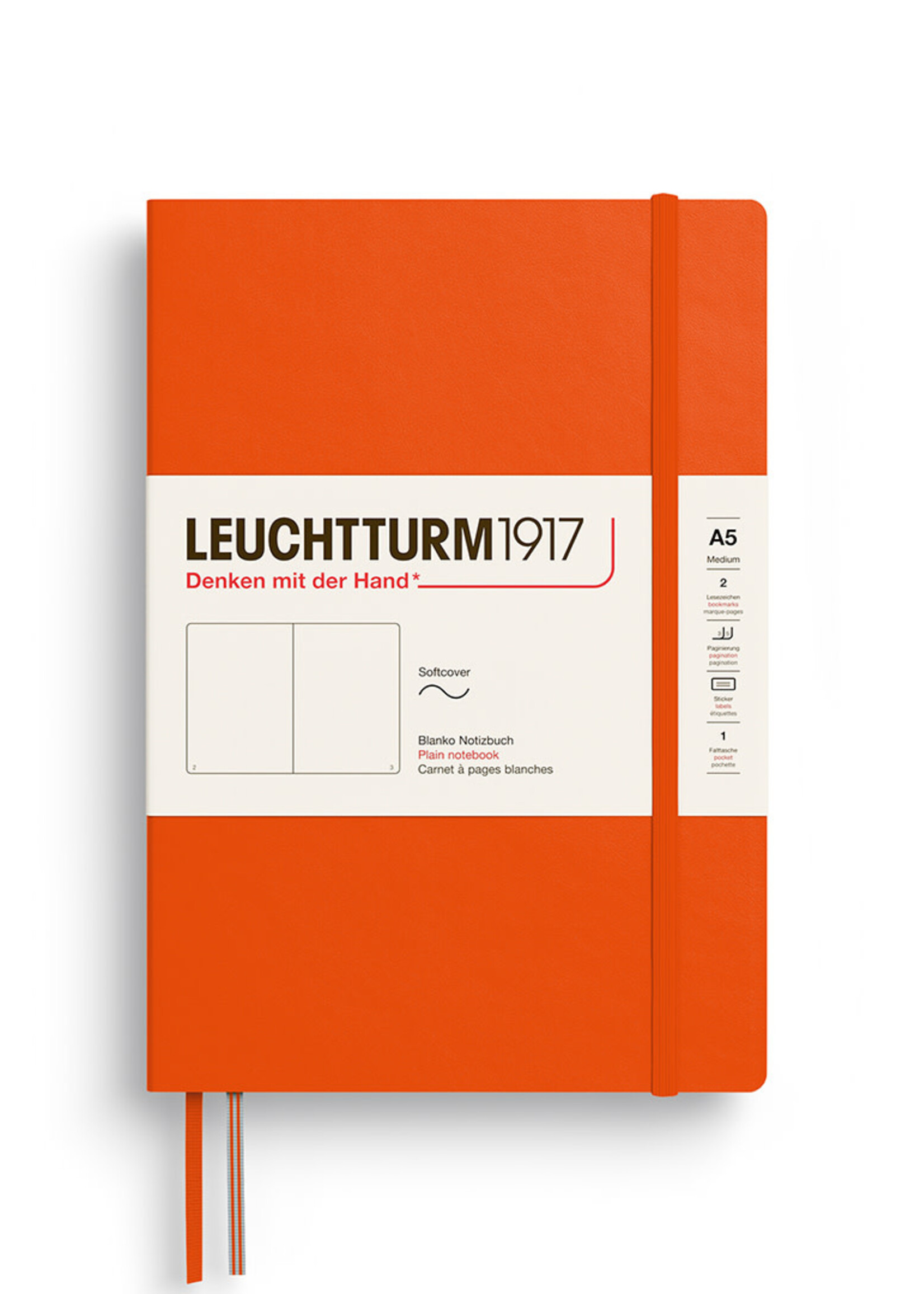 Leuchtturm1917 Notitieboek Medium A5 Soft Cover Pumpkin Blanco