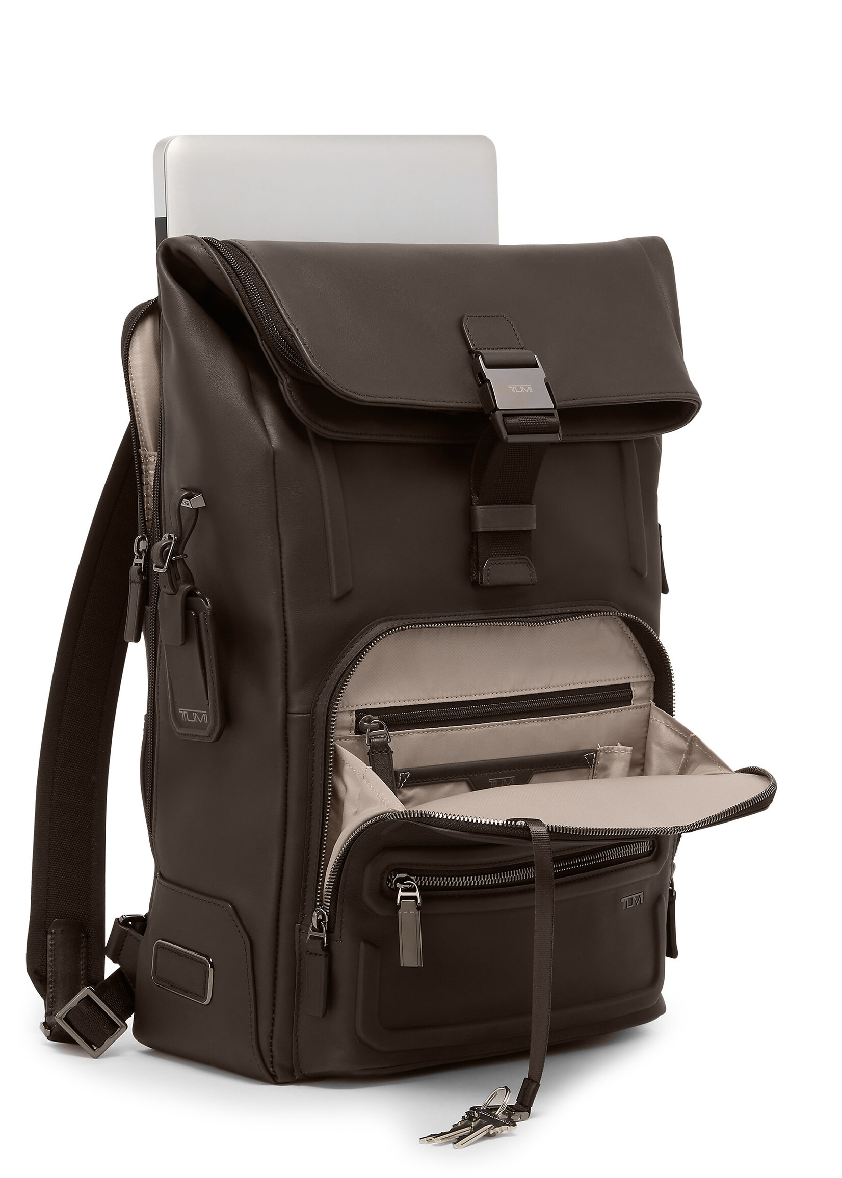 TUMI Rugzak 14" Harrison  Osborn Espresso Brown Roll