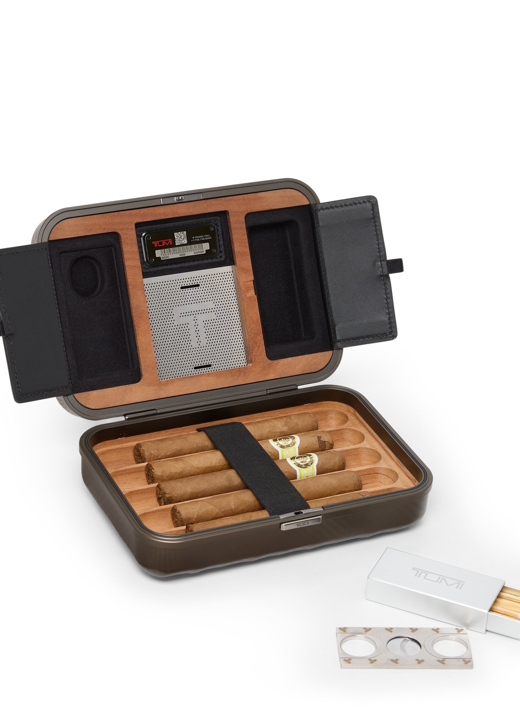 TUMI 19 Degree Aluminium GunMetal Sigarenkoker