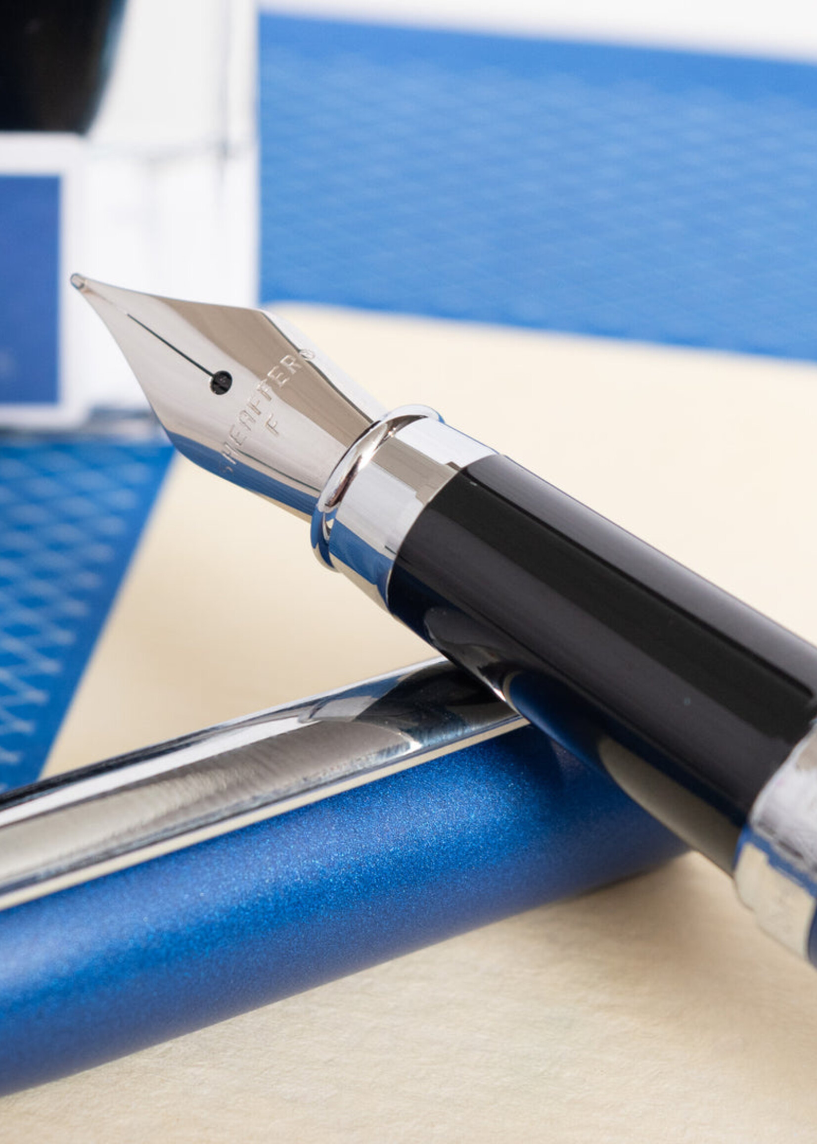 Sheaffer VFM Blauw Mat Vulpen Fijn