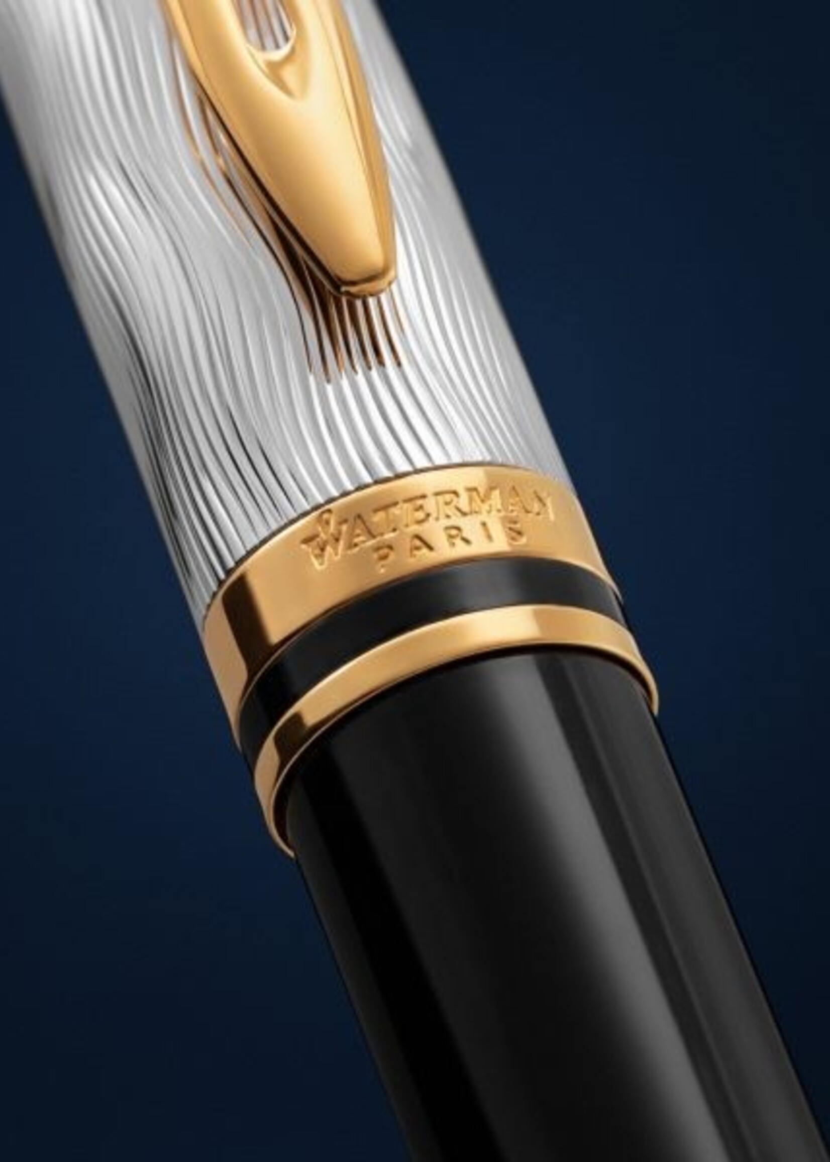 Waterman Carène Deluxe 'Reflections of Paris' Black Vulpen Fijn