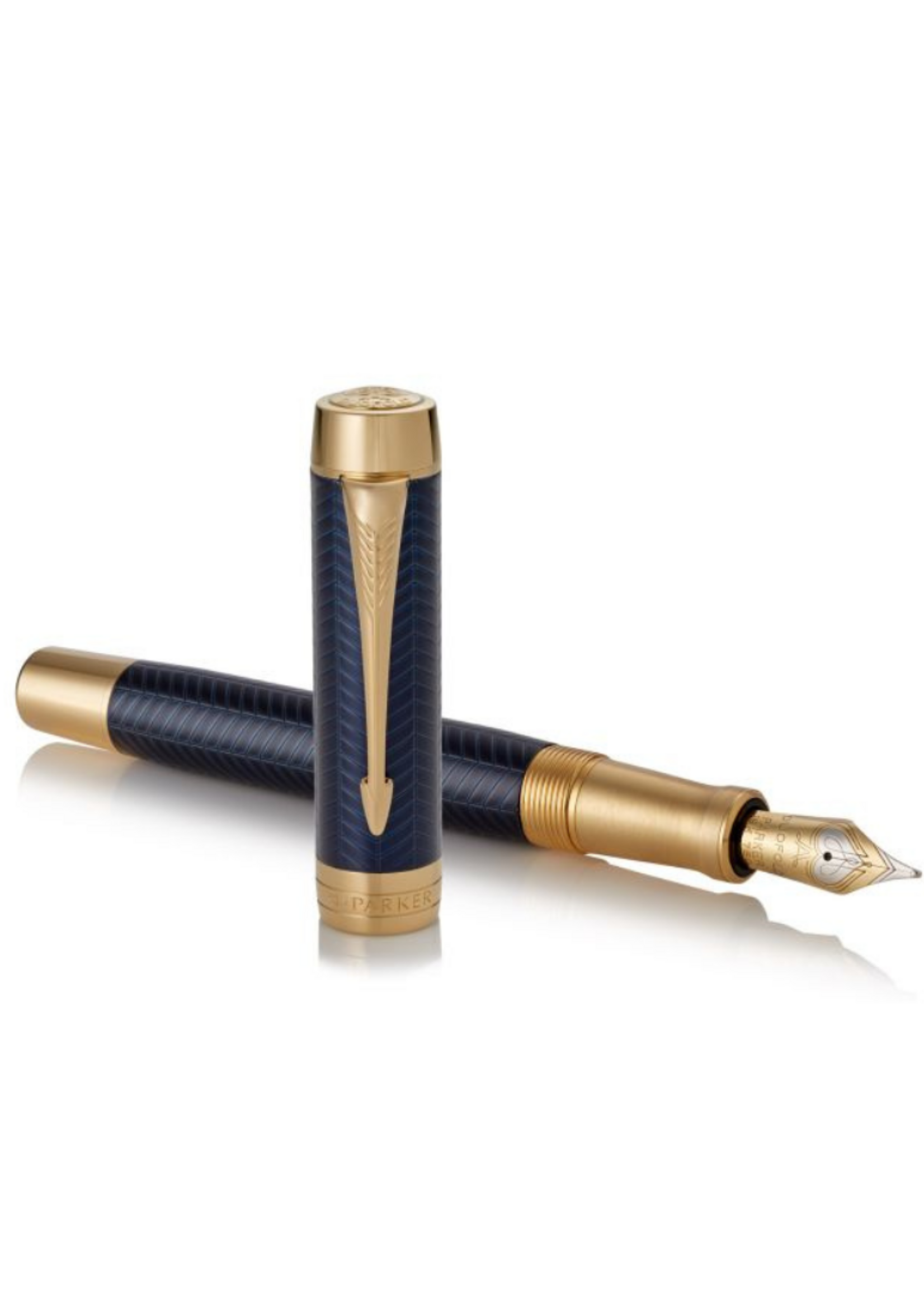 Parker Duofold Presige Blue Chevron Vulpen Fijn