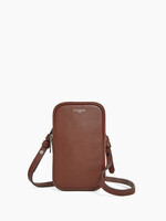 Le Tanneur Crossbody Phone Bag Emile Grain Ebony Brown