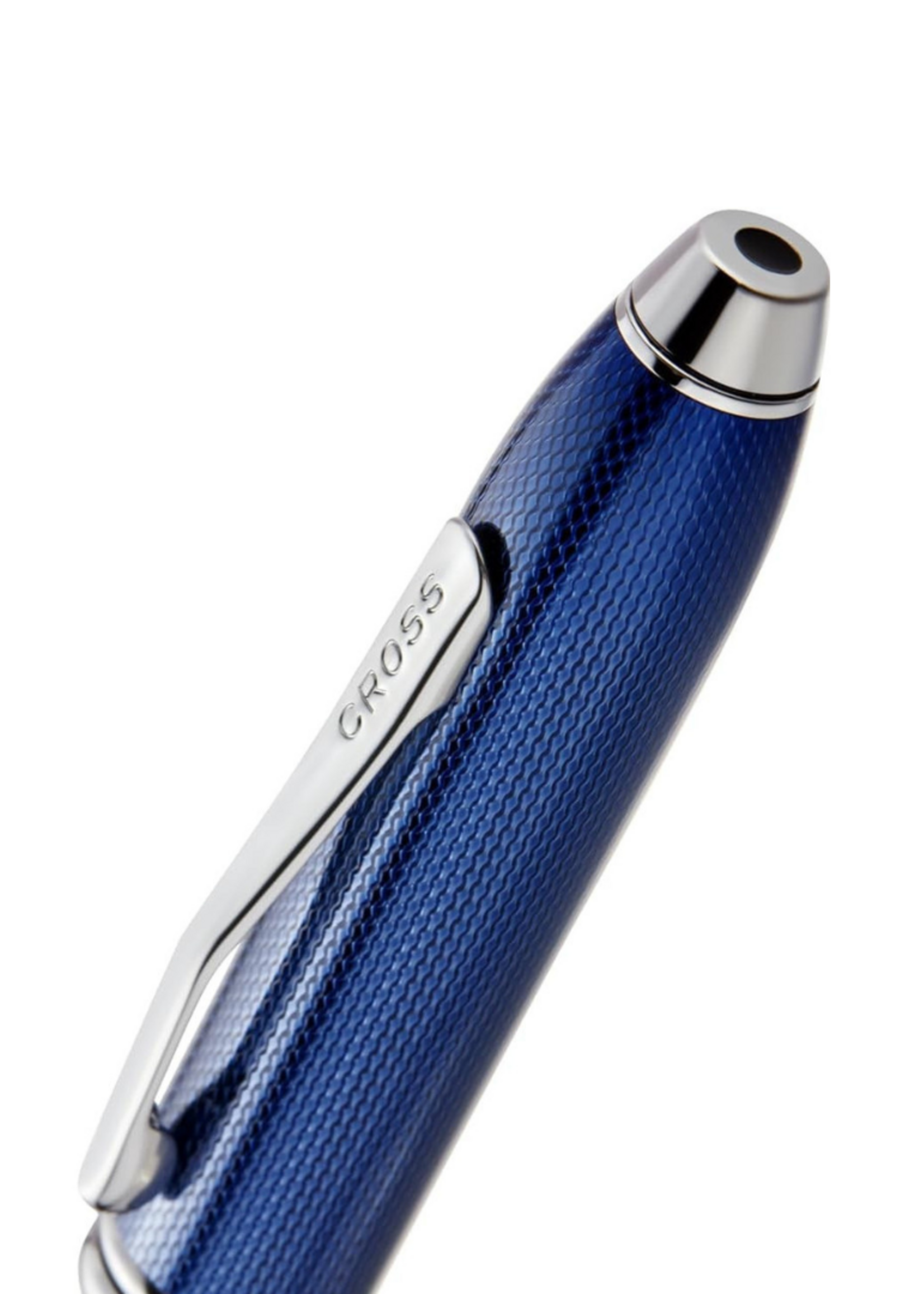 Cross Century II Translucent Cobalt Blue Engraved Diamond Pattern Balpen
