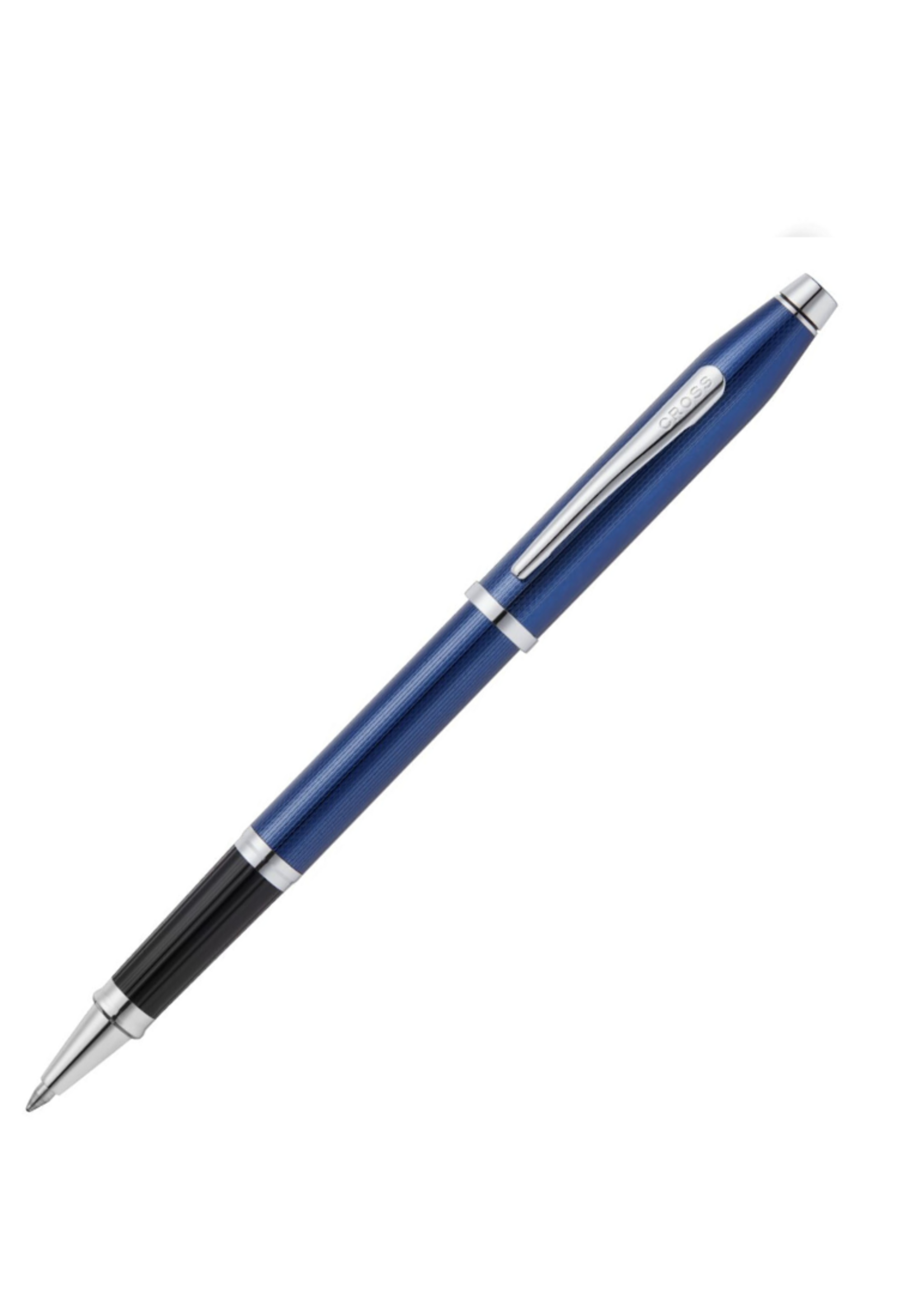 Cross Century II Translucent Cobalt Blue Engraved Diamond Pattern Roller