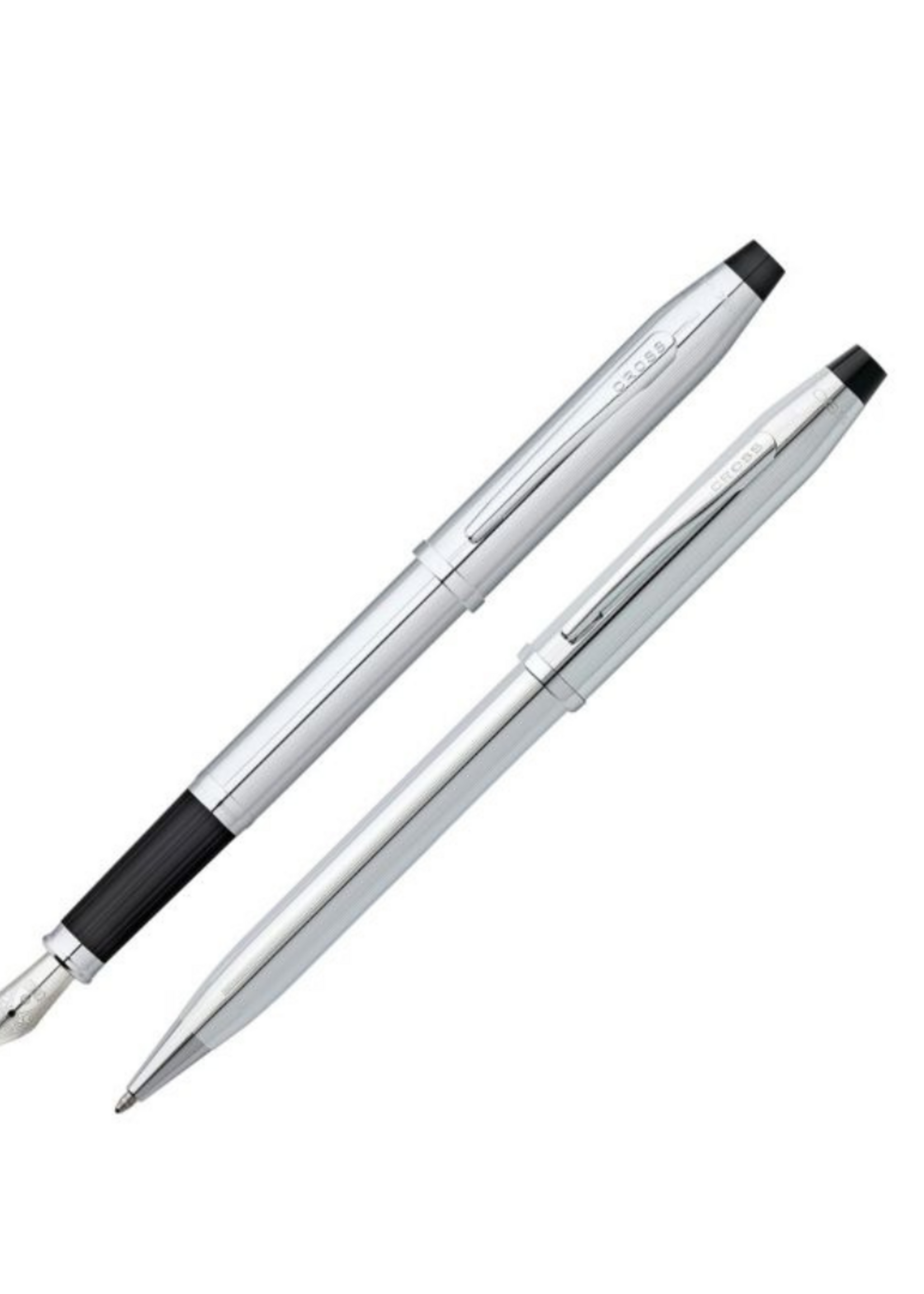 Cross Century II Lustrous Chrome Set Balpen & Vulpen M (Medium)