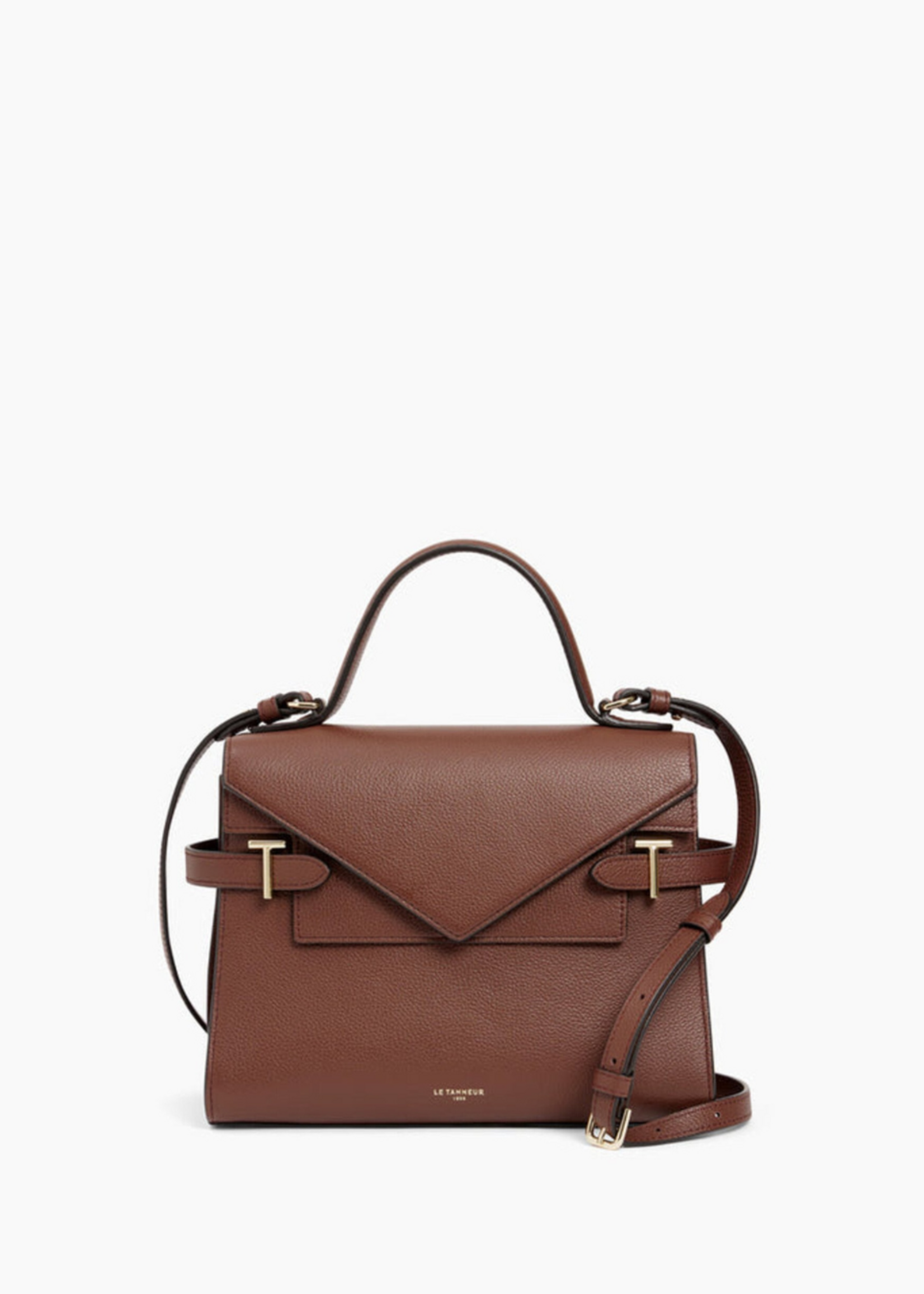 Le Tanneur Handtas Emilie Grain Ebony Brown